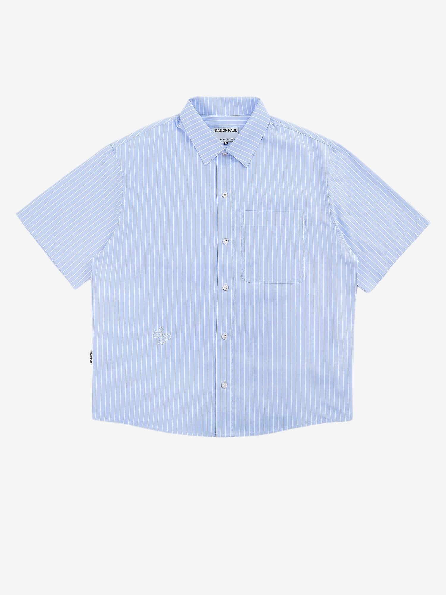 SAILOR PAUL — Рубашка Кор. Рукав Stripe Голубой