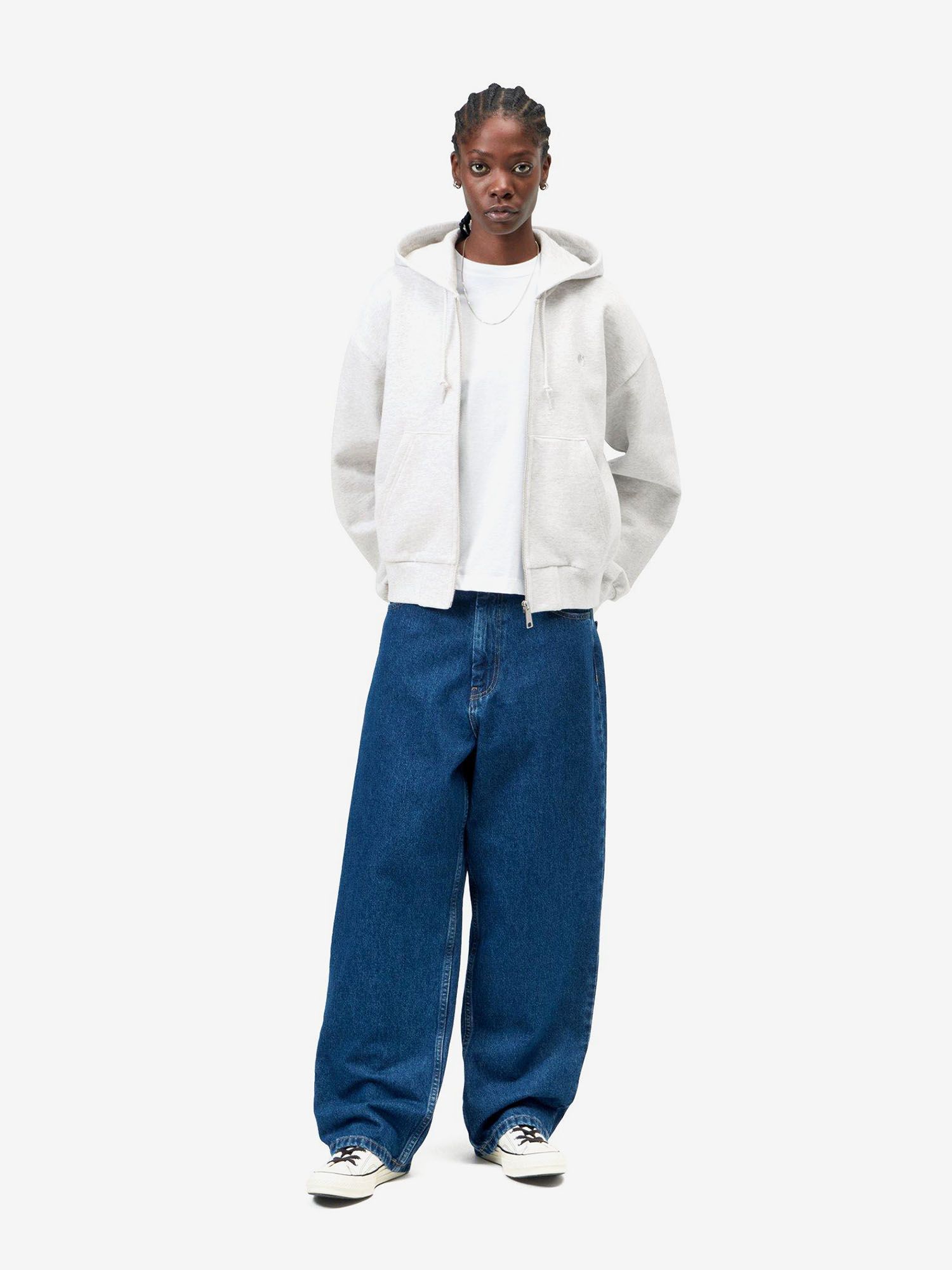 CARHARTT WIP — Худи W Hooded Casey Zip Ash Heather/Silver