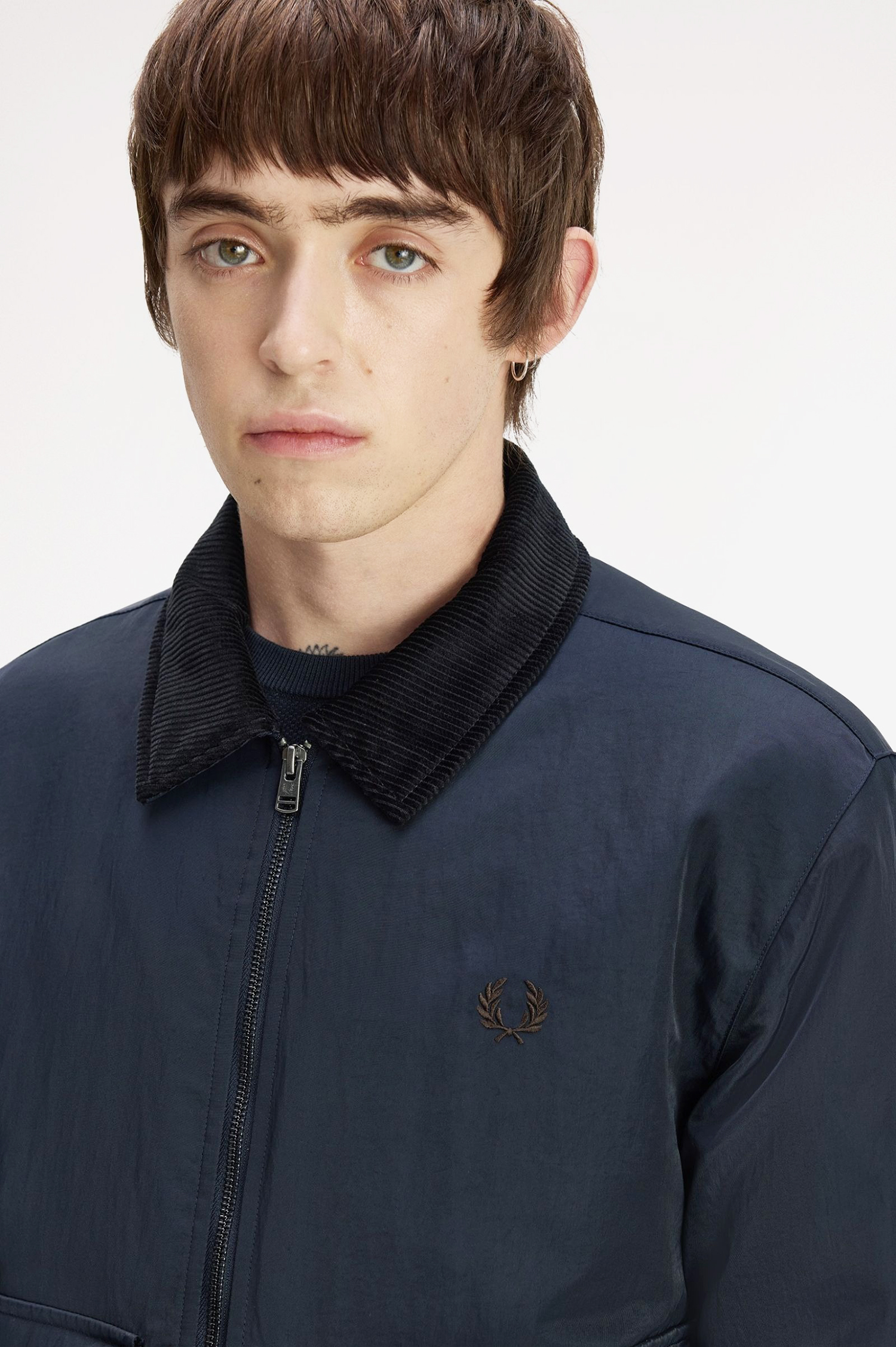 FRED PERRY — Куртка Nylon Caban Jacket Navy