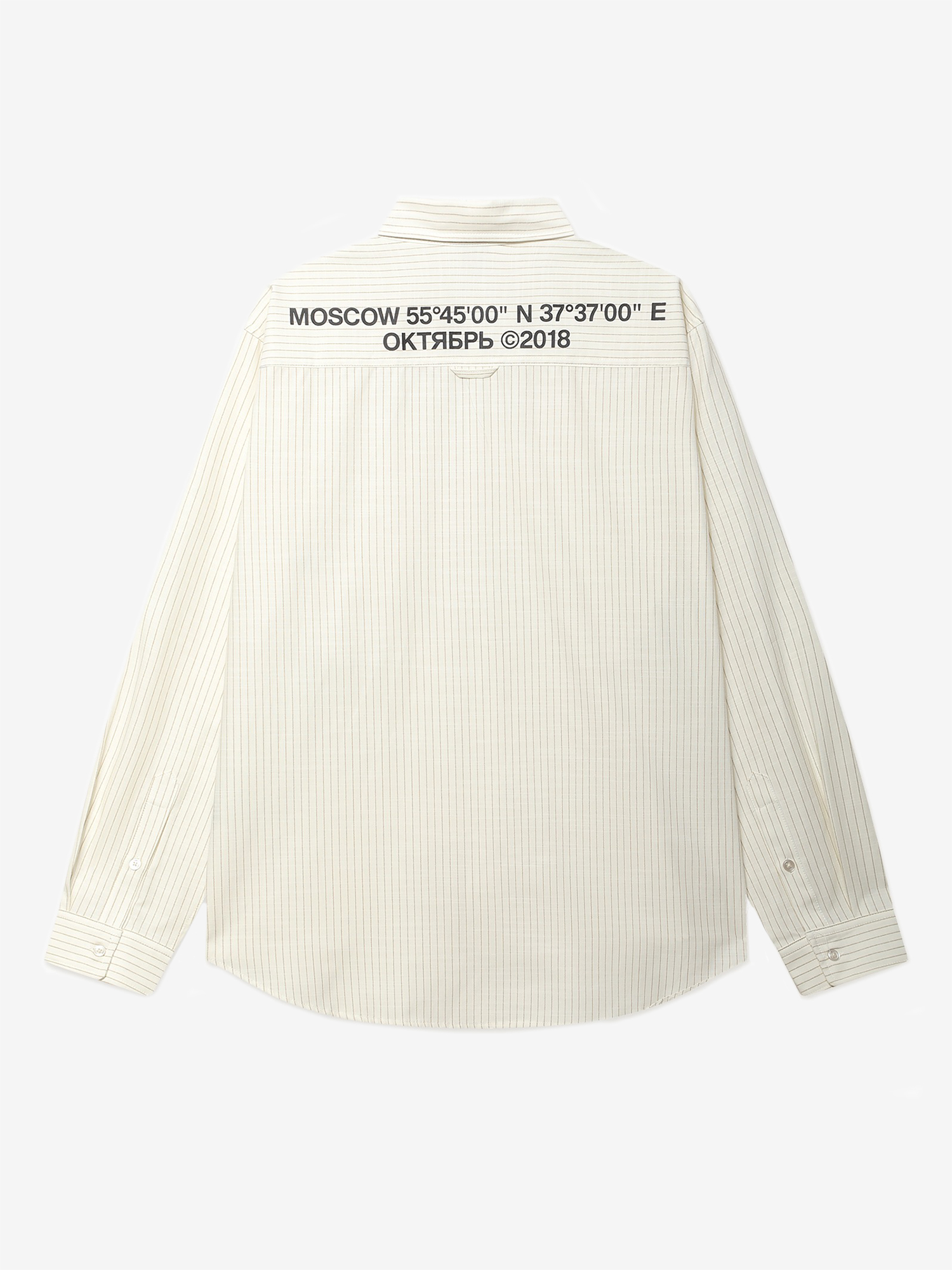 ОКТЯБРЬ — Рубашка AW'26 Stripe Oxford LS White Stripe