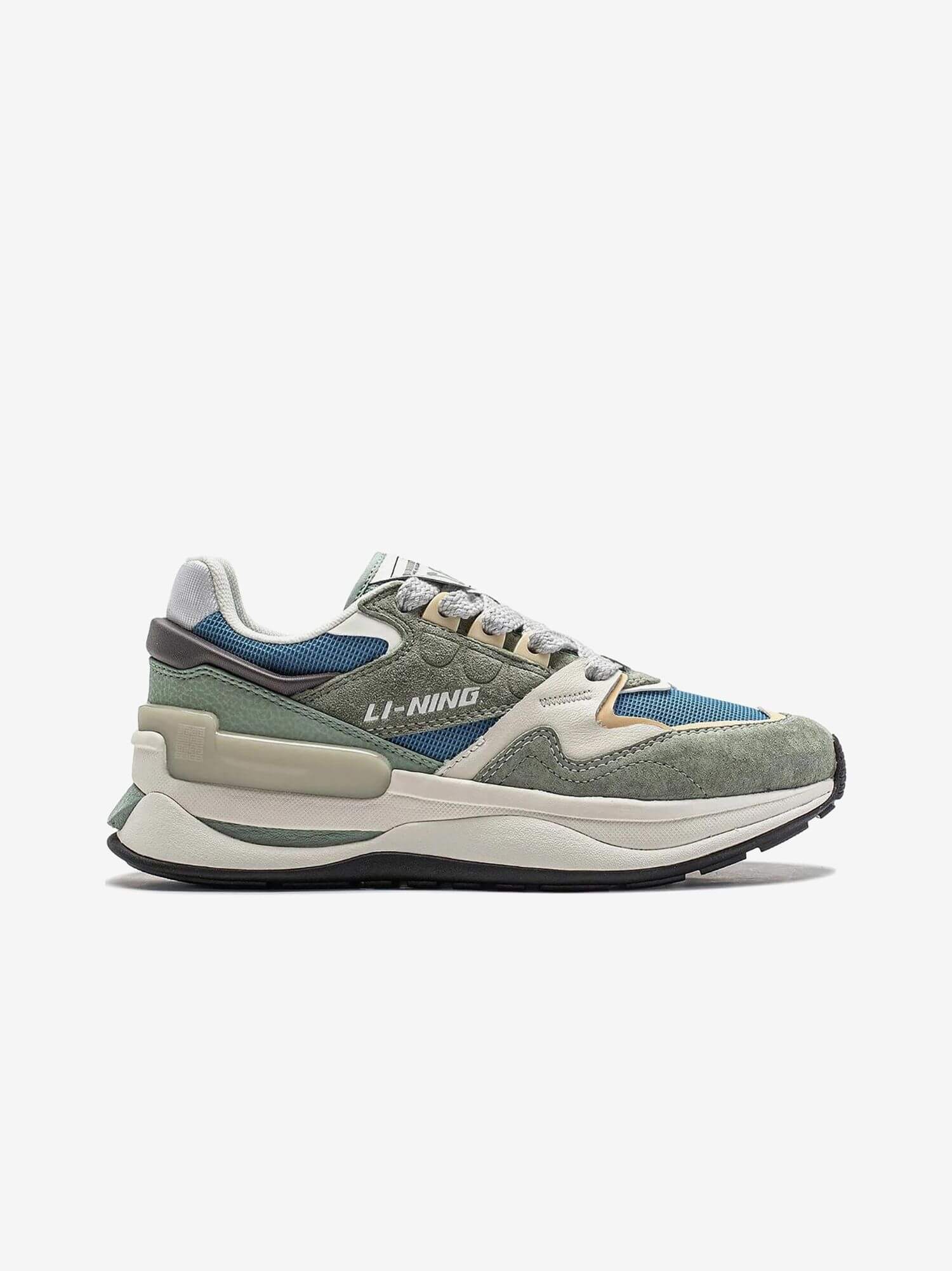 LI-NING — Кроссовки Moment V2 Белый/Серый/Зеленый