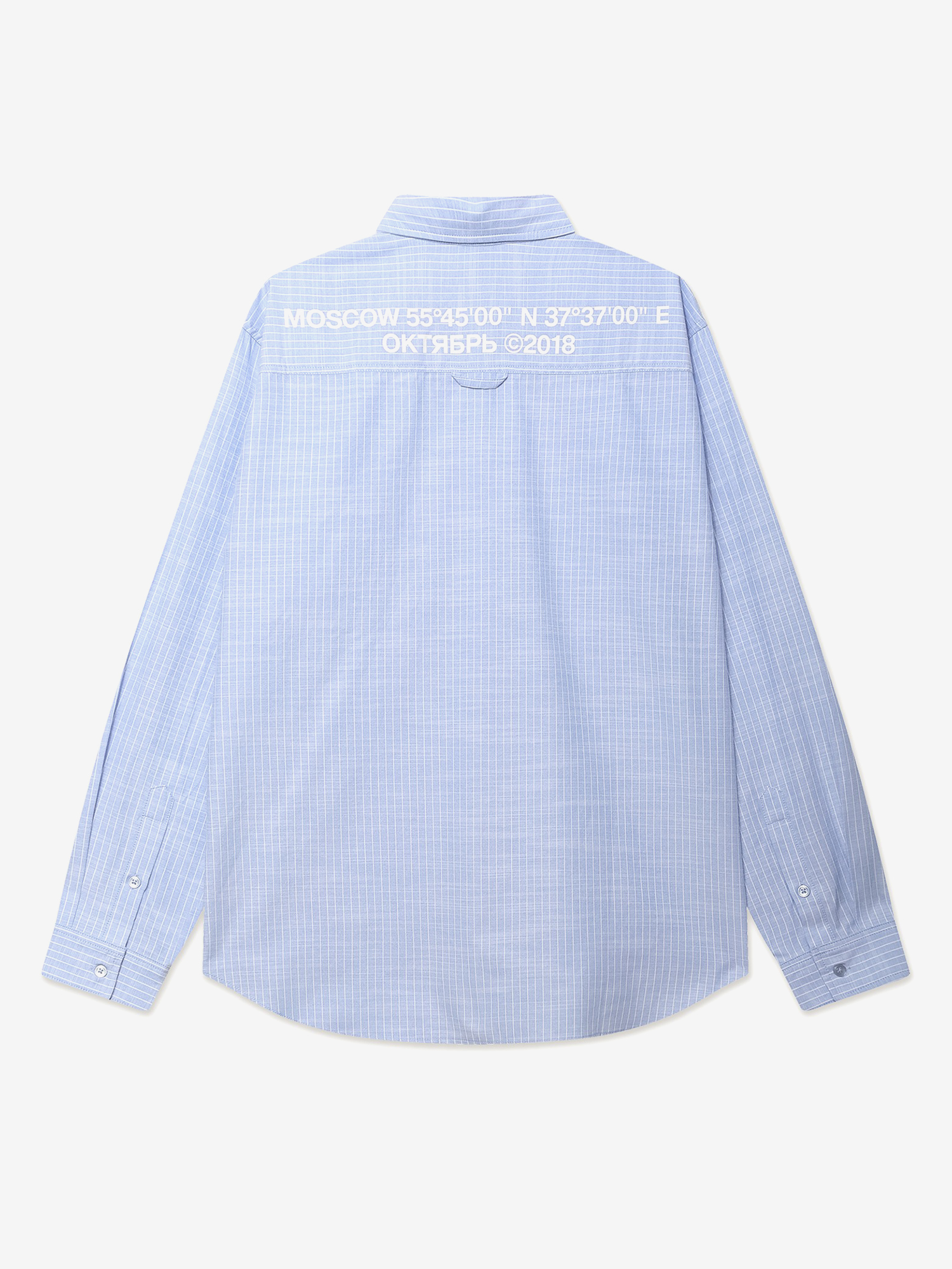 ОКТЯБРЬ — Рубашка AW'26 Stripe Oxford LS Blue Stripe
