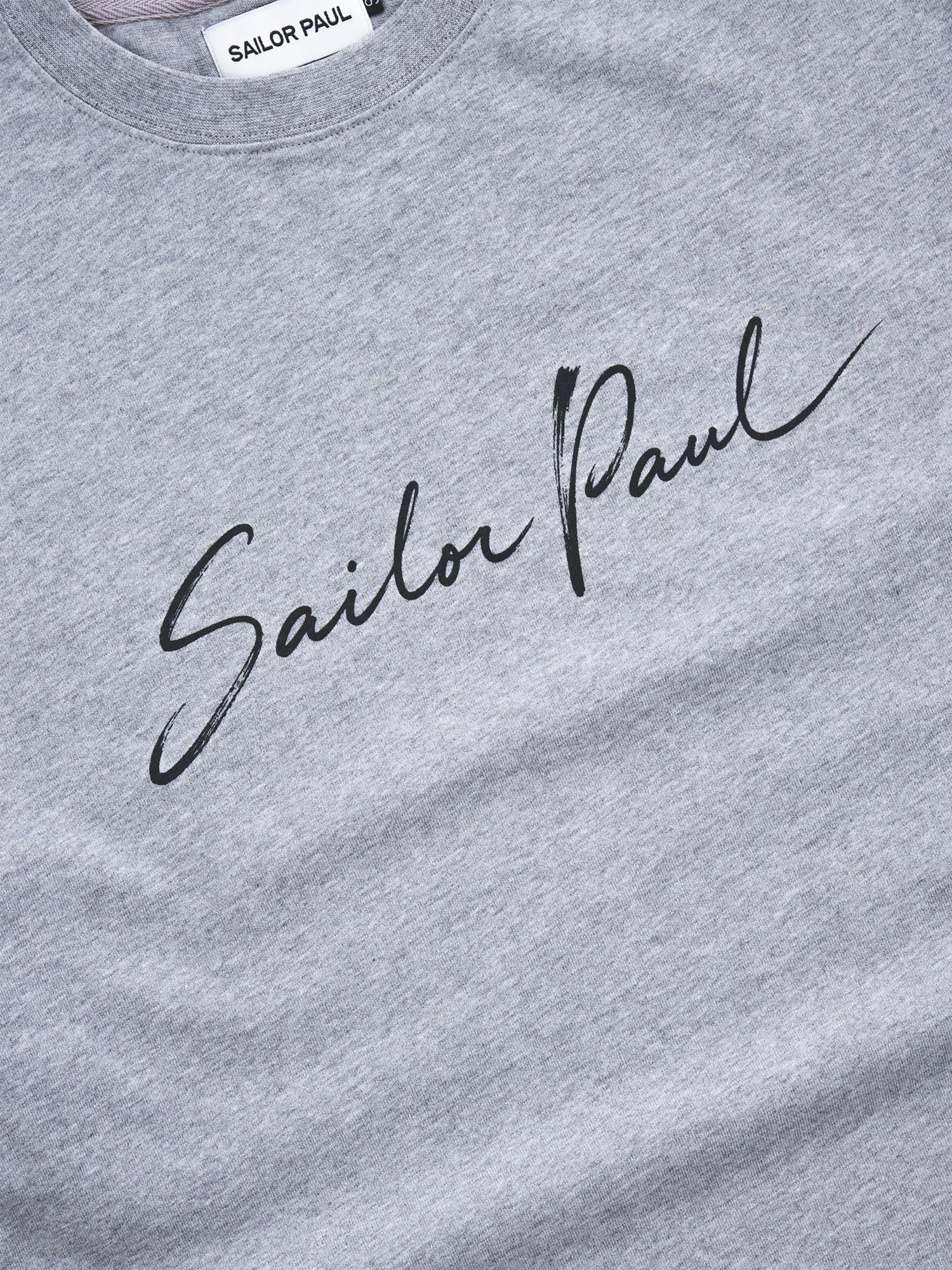 SAILOR PAUL — Футболка Hand Mark Tee Серый Меланж