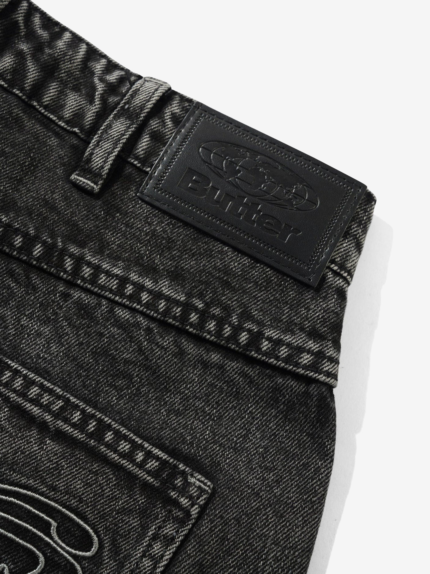 BUTTER GOODS — Джинсы Drummer Baggy Denim Jeans Streaky Black