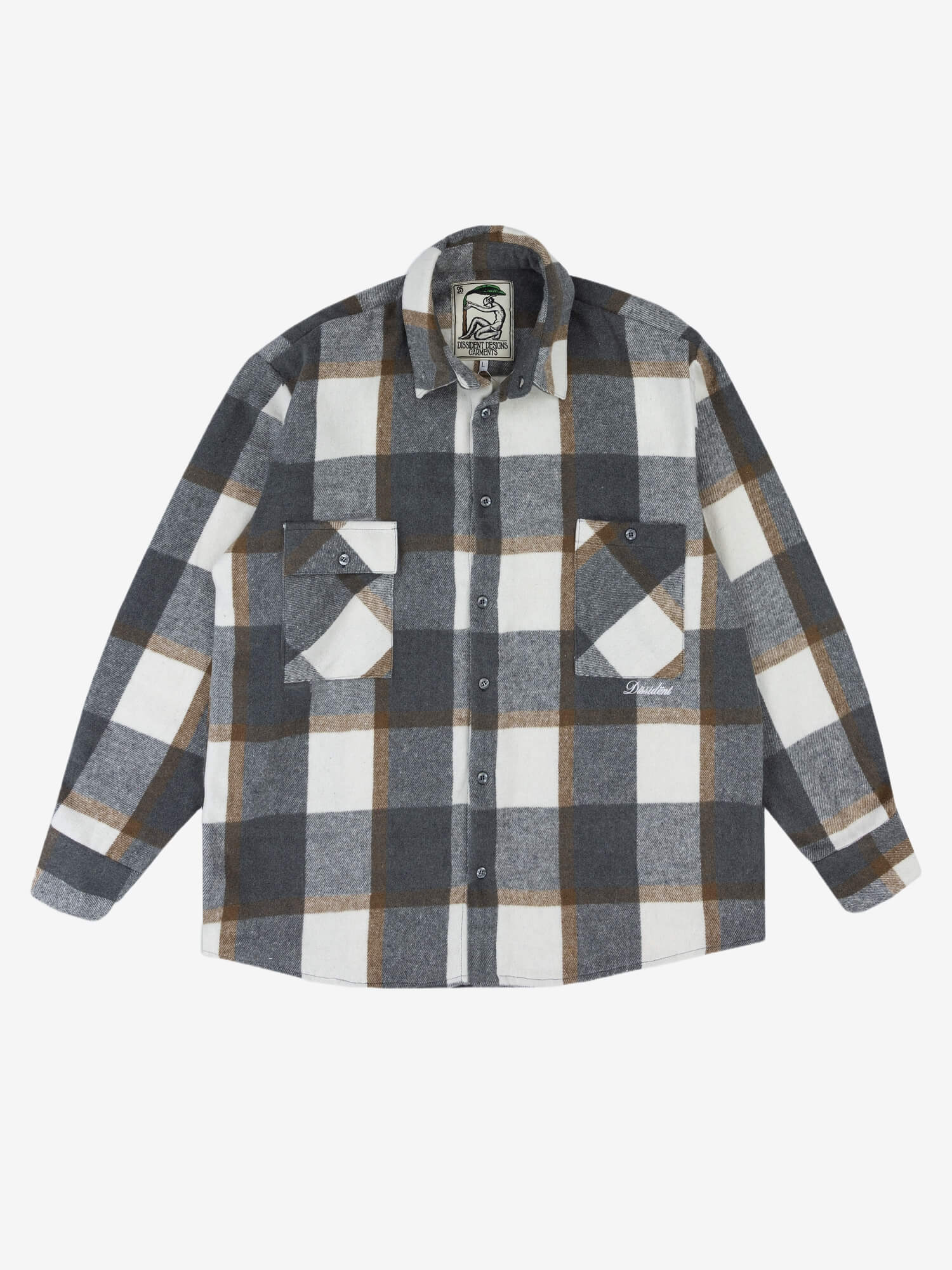 DISSIDENT — Рубашка Trademark Flanel Plaid Grey