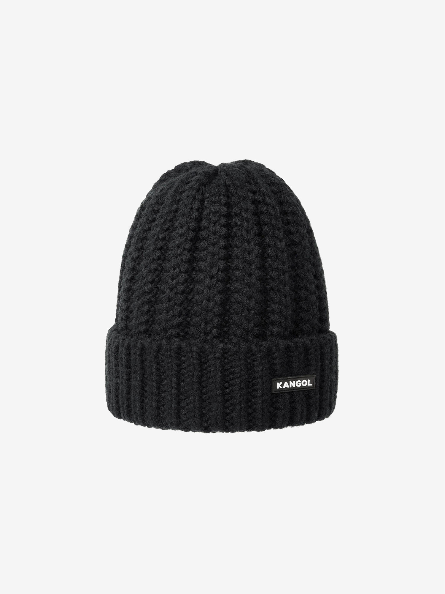KANGOL — Шапка Label Chunky Beanie Black