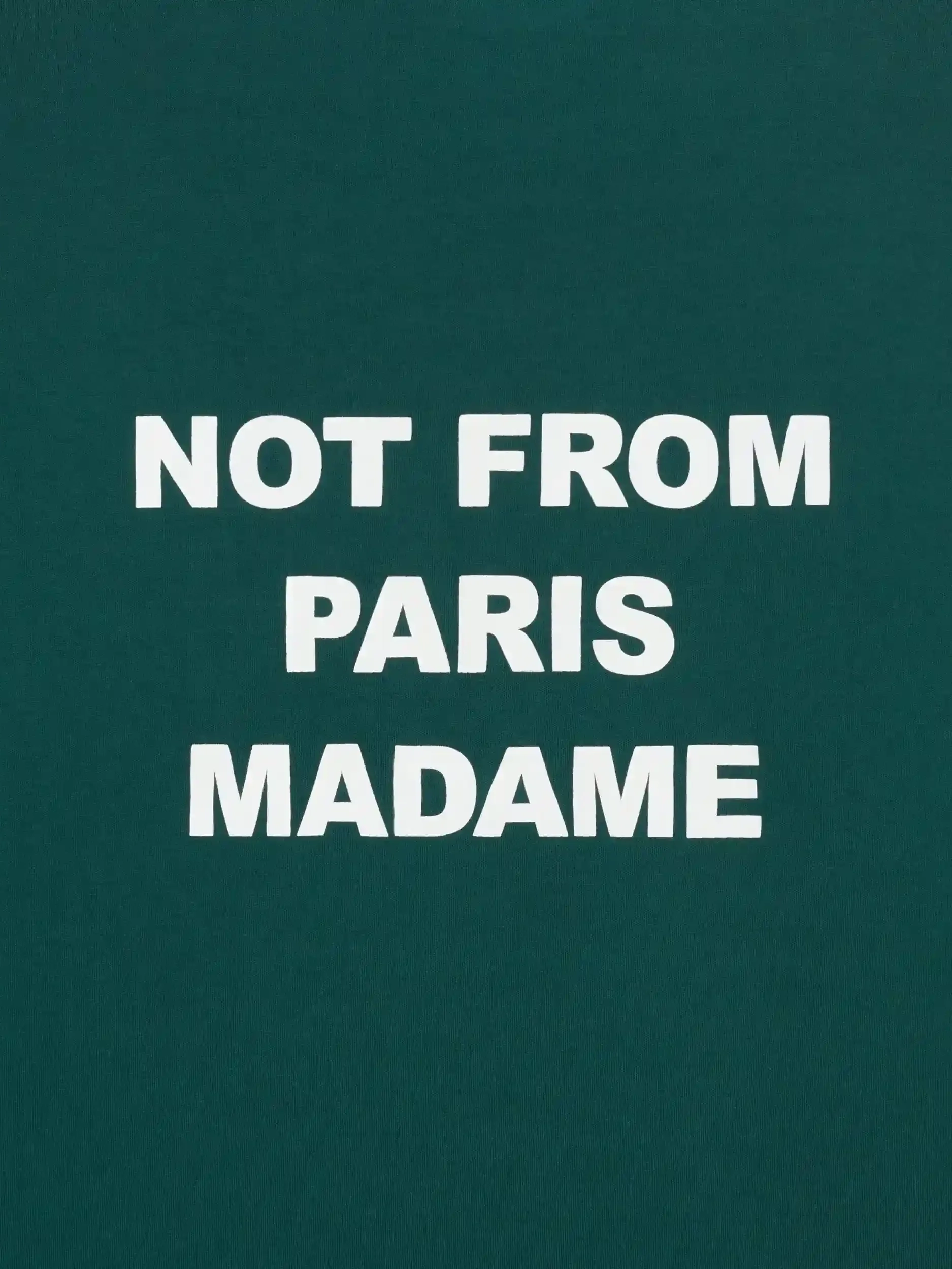 DRÔLE DE MONSIEUR — Футболка Bold Slogan Tee Dark Green