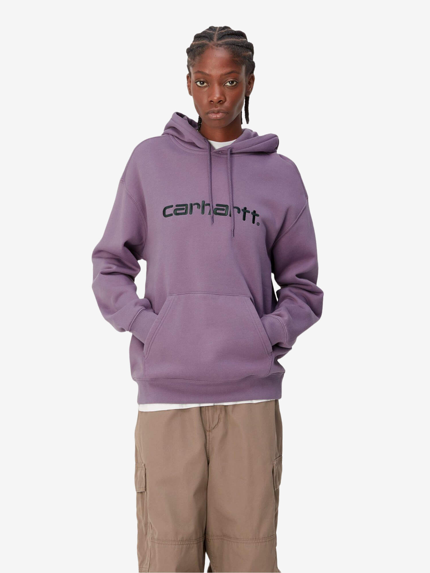 CARHARTT WIP — Худи Hooded Carhartt Glossy Purple/Discovery Green