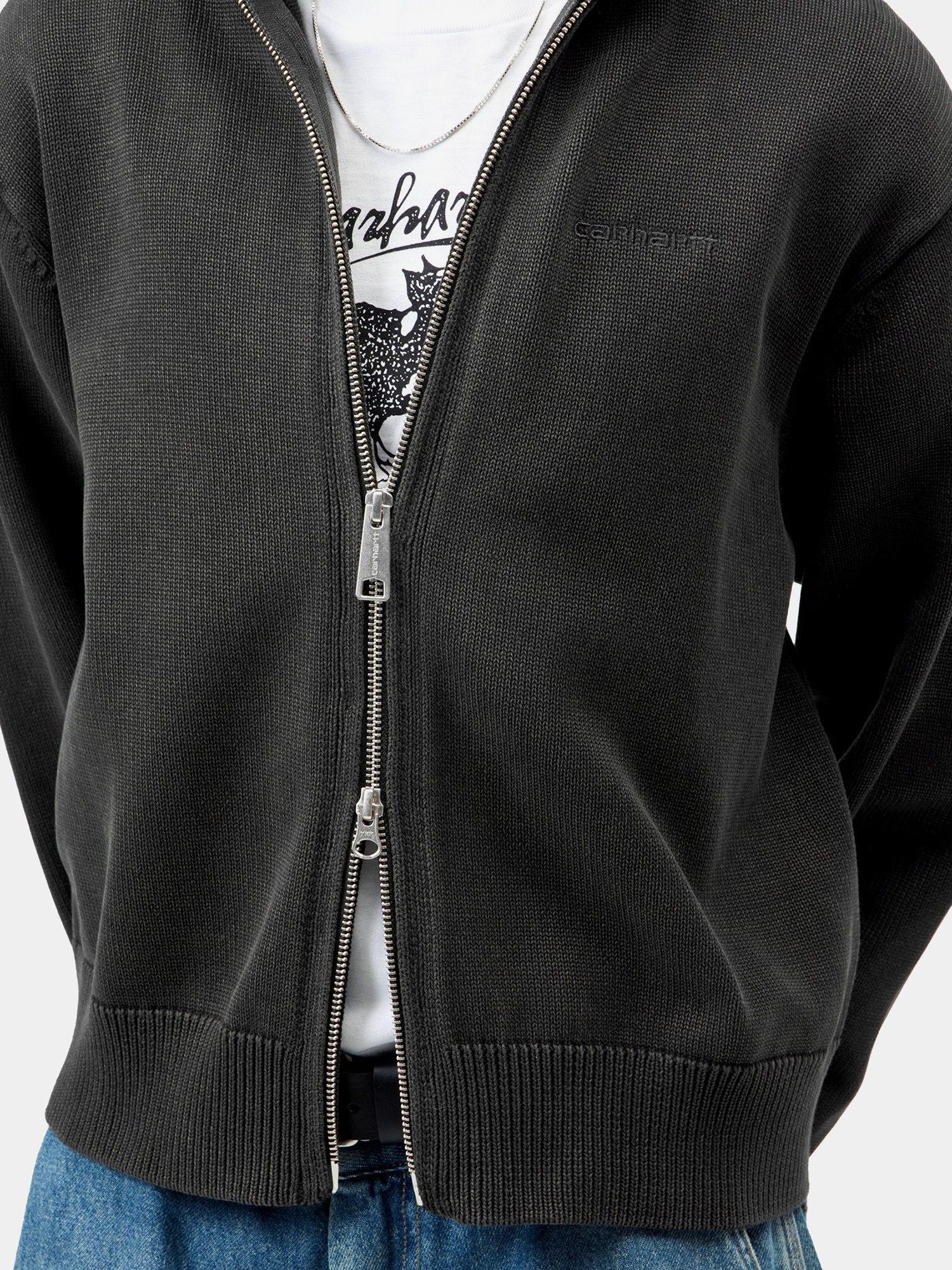CARHARTT WIP — Свитер вязаный Zip W Kori Sweater Black (Garment Dyed)