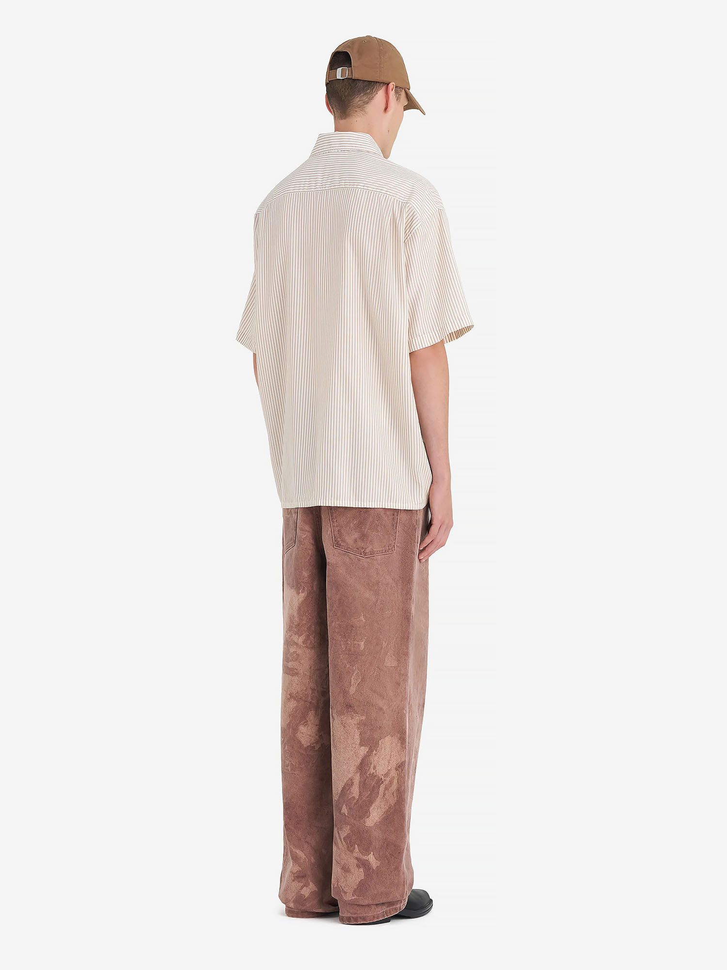 ÉTUDES STUDIO — Рубашка Camp Collar Shirt Striped Off White
