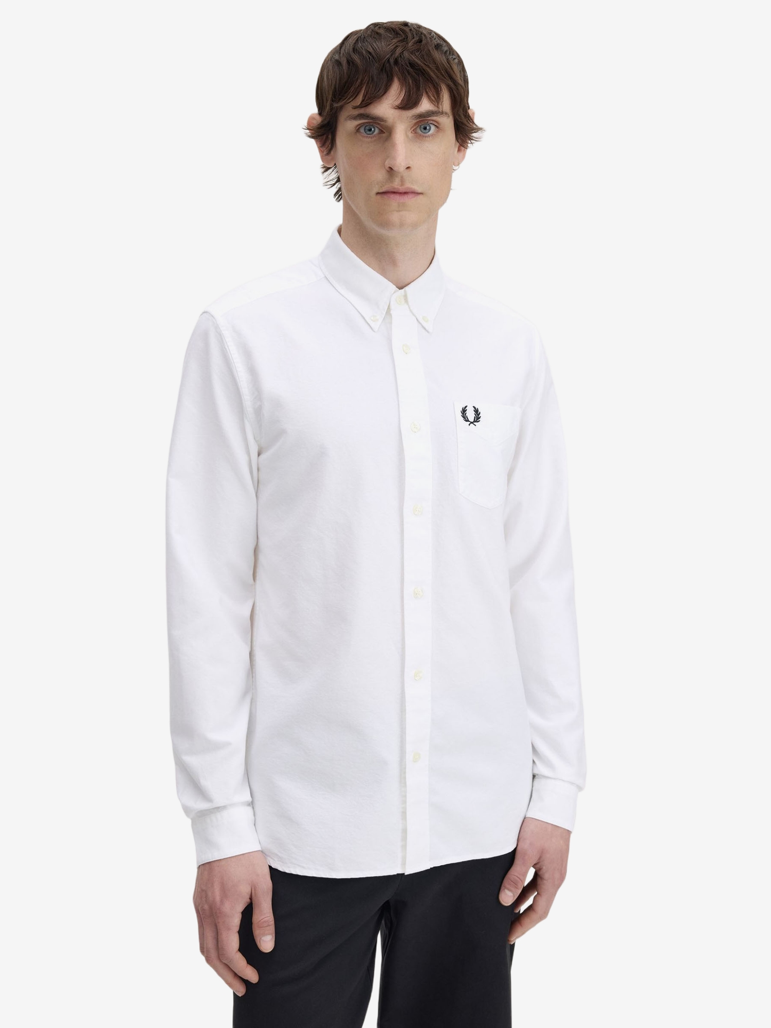 FRED PERRY — Рубашка Oxford Laurel White