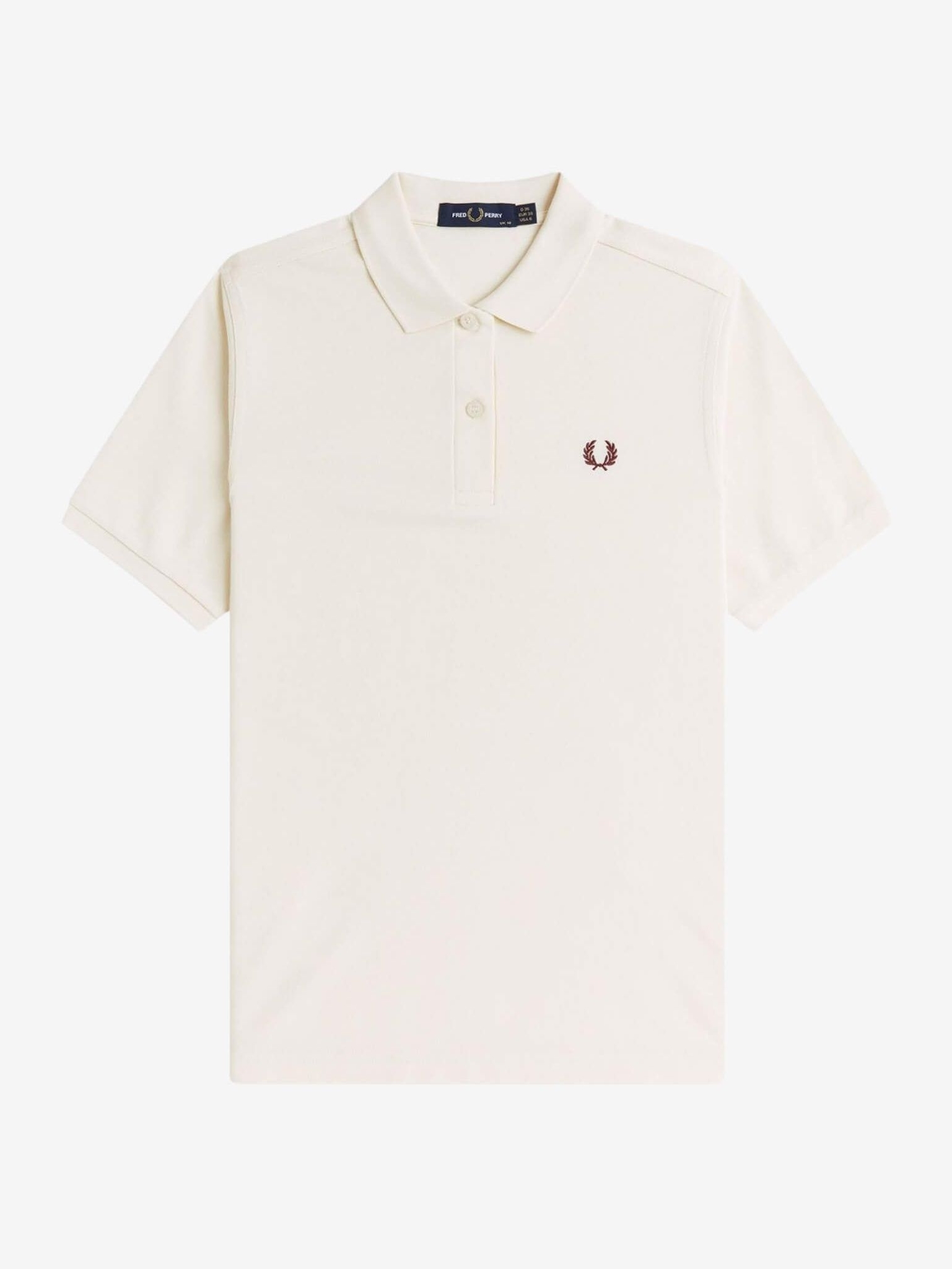 FRED PERRY — Поло W Fred Perry Polo Shirt Ecru/Oxblood