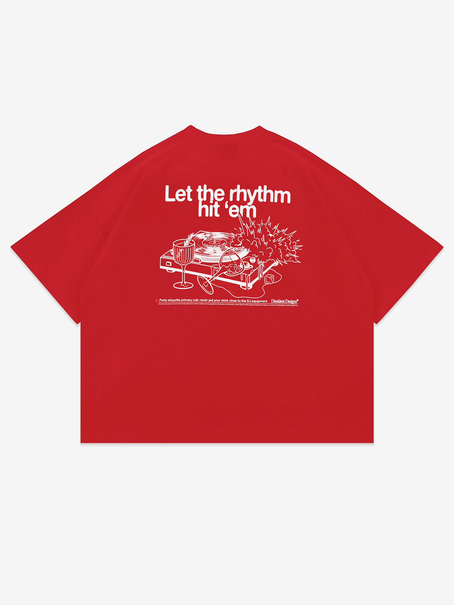 DISSIDENT — Футболка Rhythm Oversized Tee in Red
