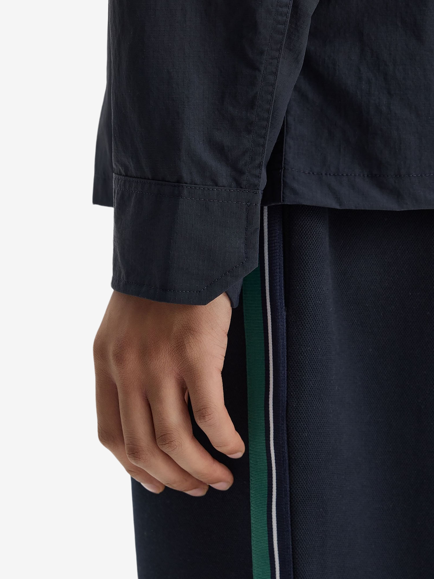 FRED PERRY — Рубашка Ripstop Zip-Through Overshirt Navy