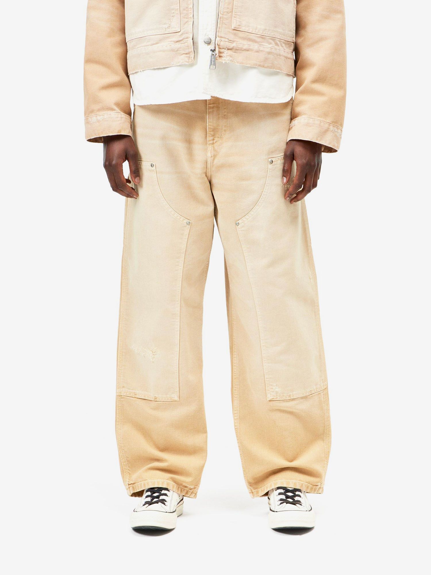 CARHARTT WIP — Джинсы W Brandon Double Knee Dusty H Brown (Destroy Wash)