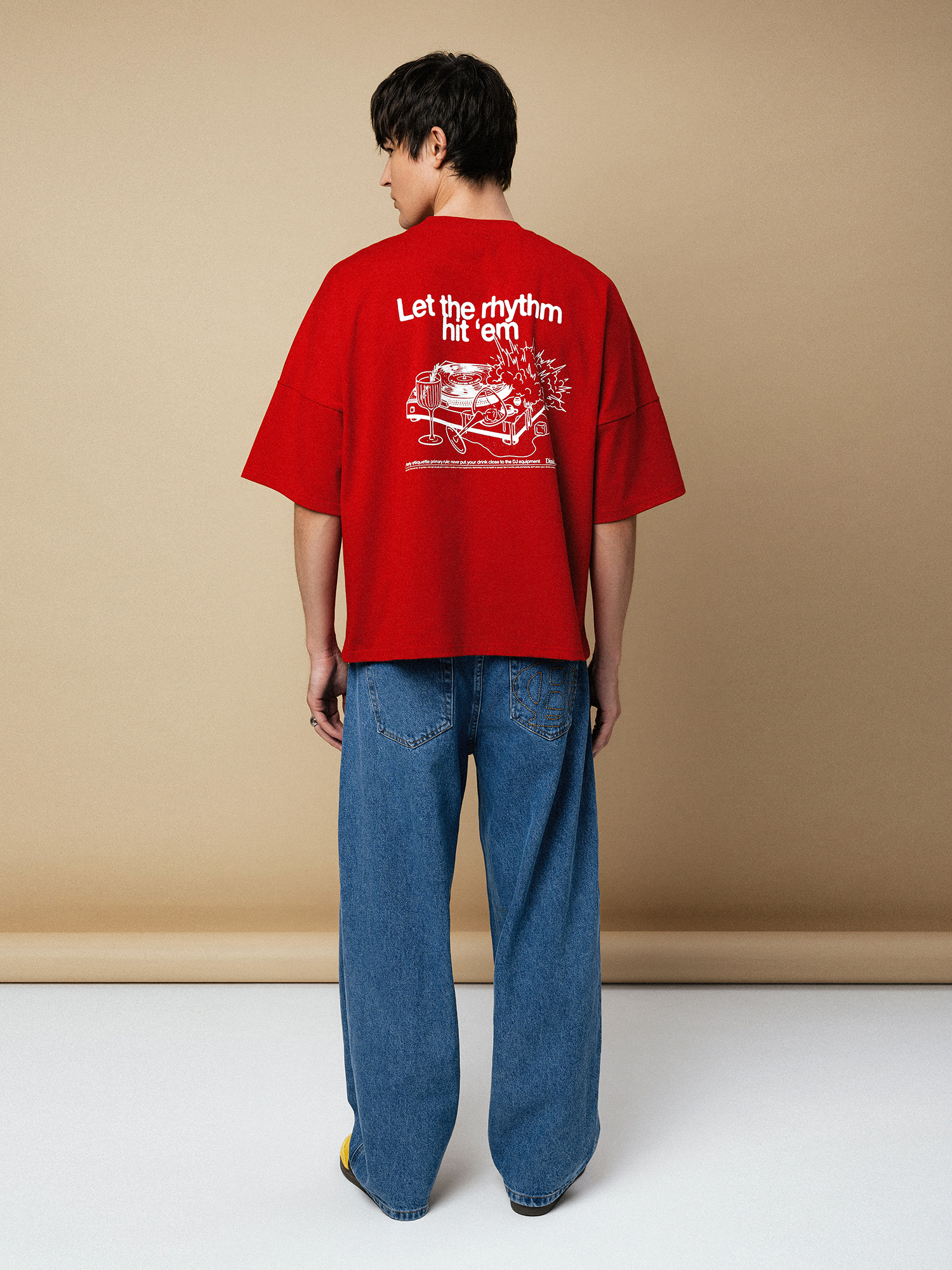 DISSIDENT — Футболка Rhythm Oversized Tee in Red