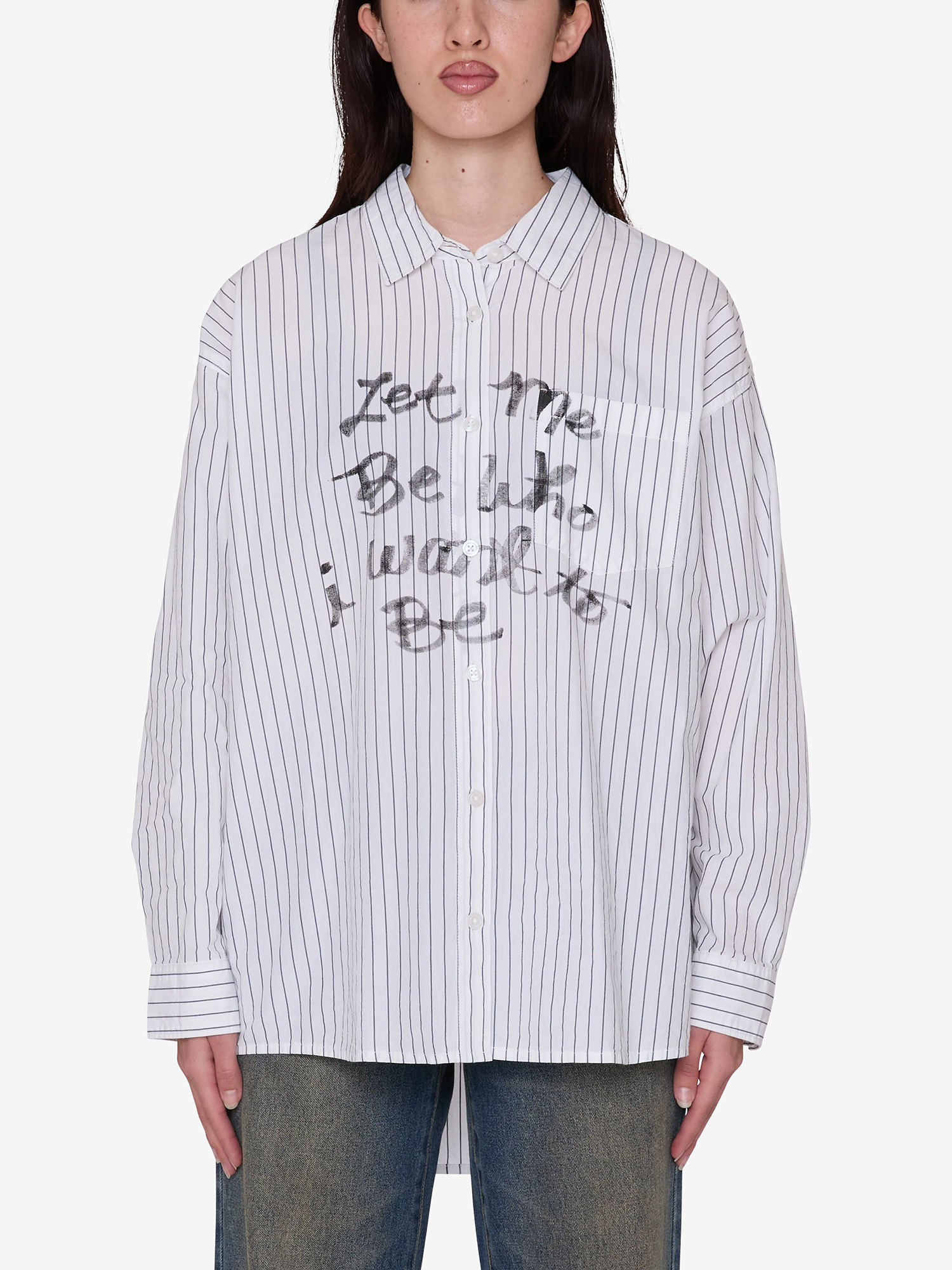 OBEY — Рубашка W Carlotta Stripe Shirt White Multi