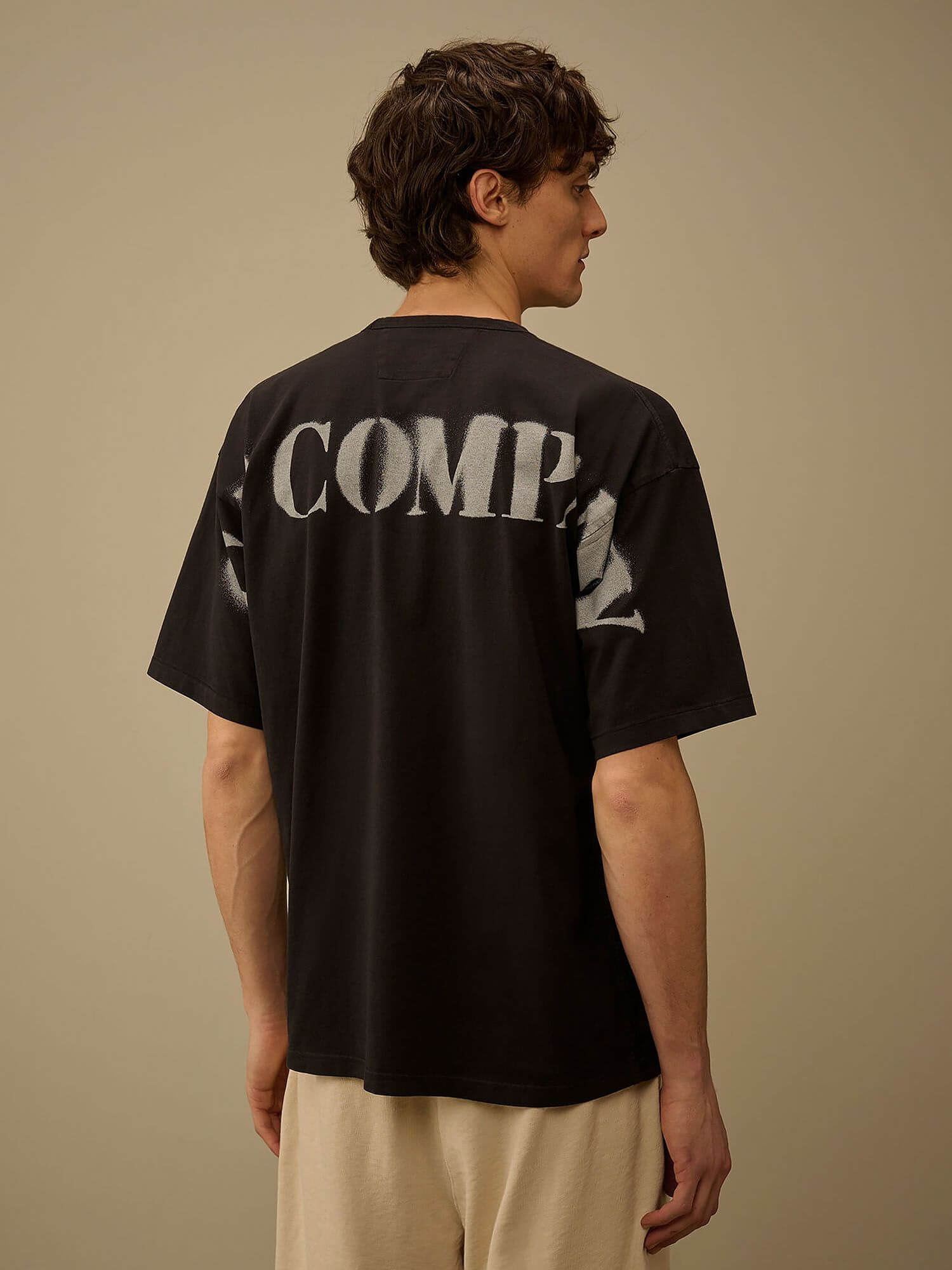C.P. COMPANY — Футболка 1020 Jersey SS Tee Stencil Black