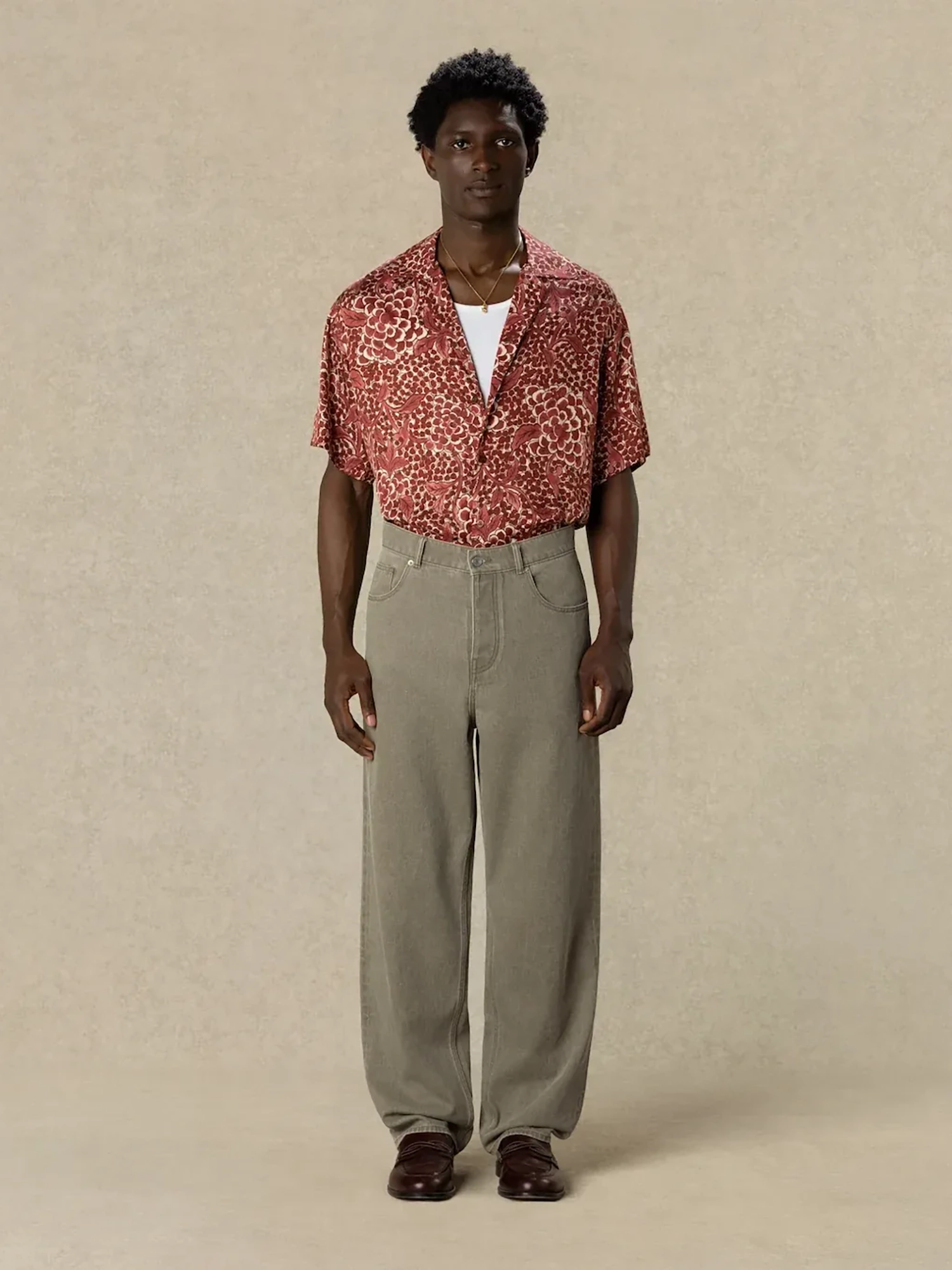 DRÔLE DE MONSIEUR — Джинсы Washed Straight Denim Khaki