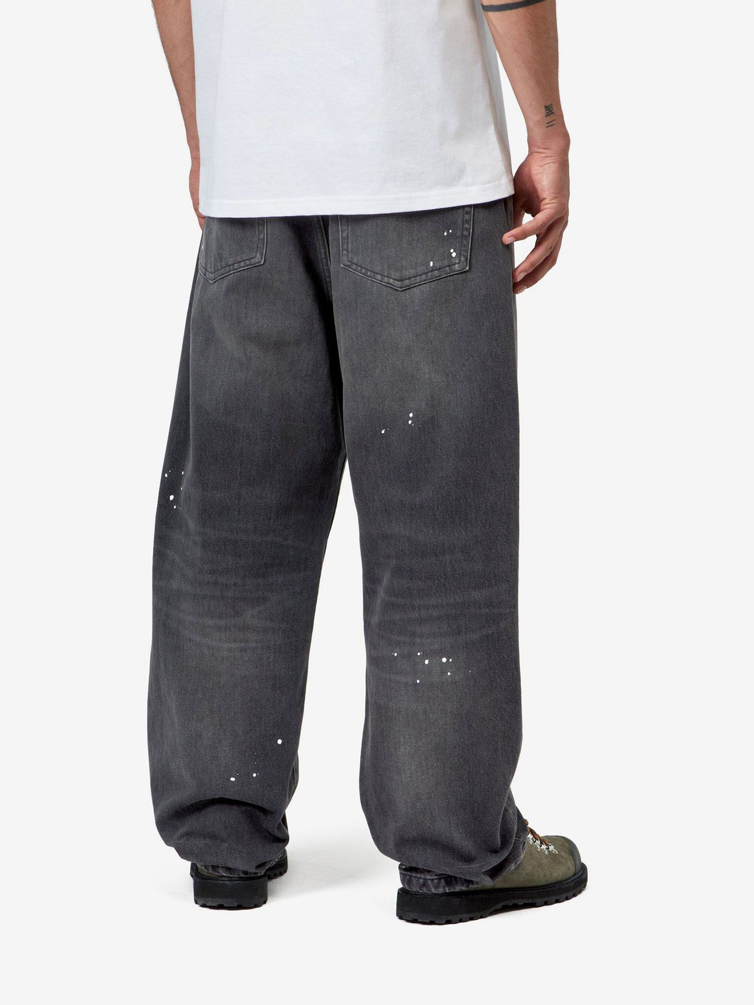 CARHARTT WIP — Джинсы Landon Black (Destroy Wash, Splatter)