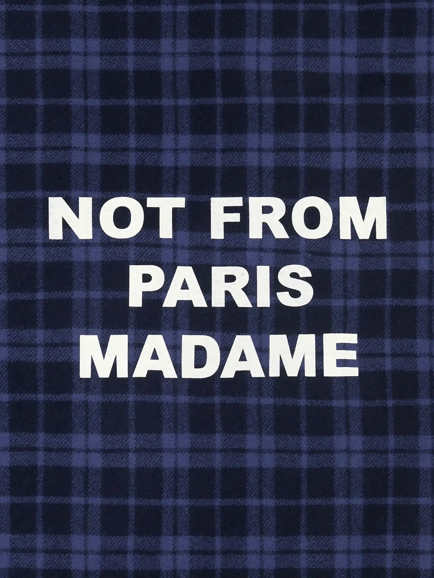 DRÔLE DE MONSIEUR — Куртка Check Flannel Jacket With Slogan Navy