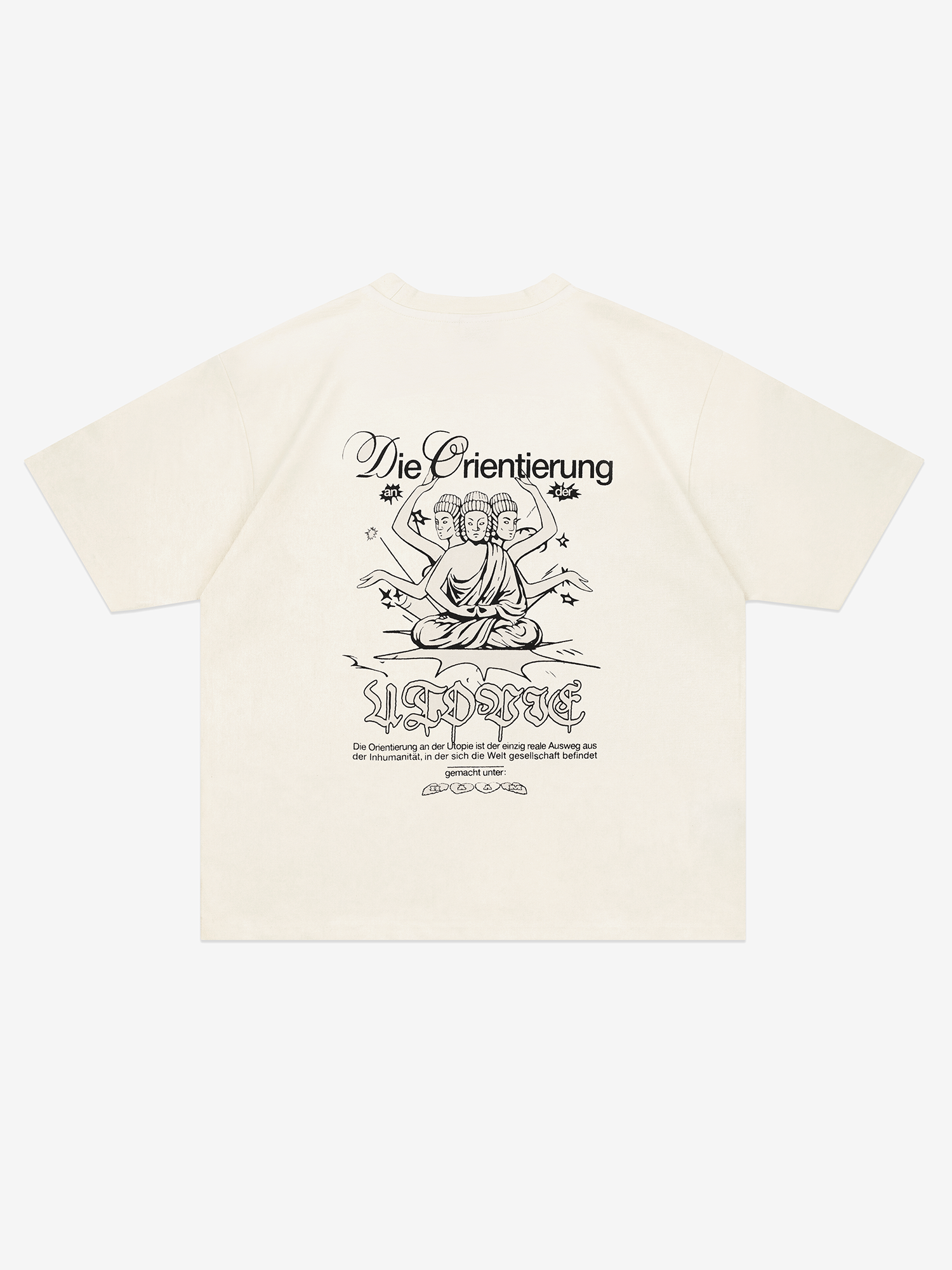 DISSIDENT — Футболка Orientierung Dyed Tee in Champagne