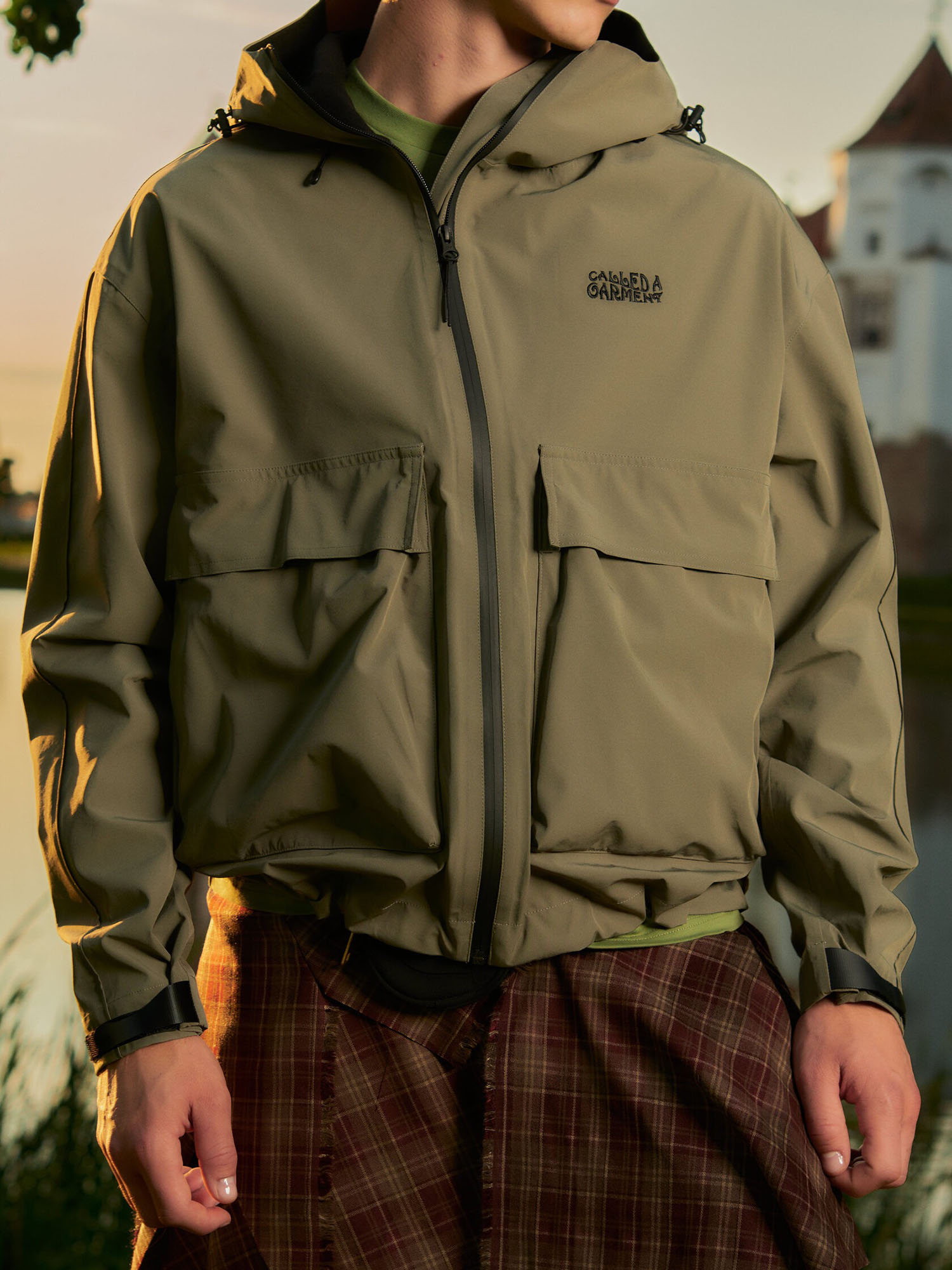 CALLED A GARMENT — Куртка 5-Winds Jacket Серо-Зеленый