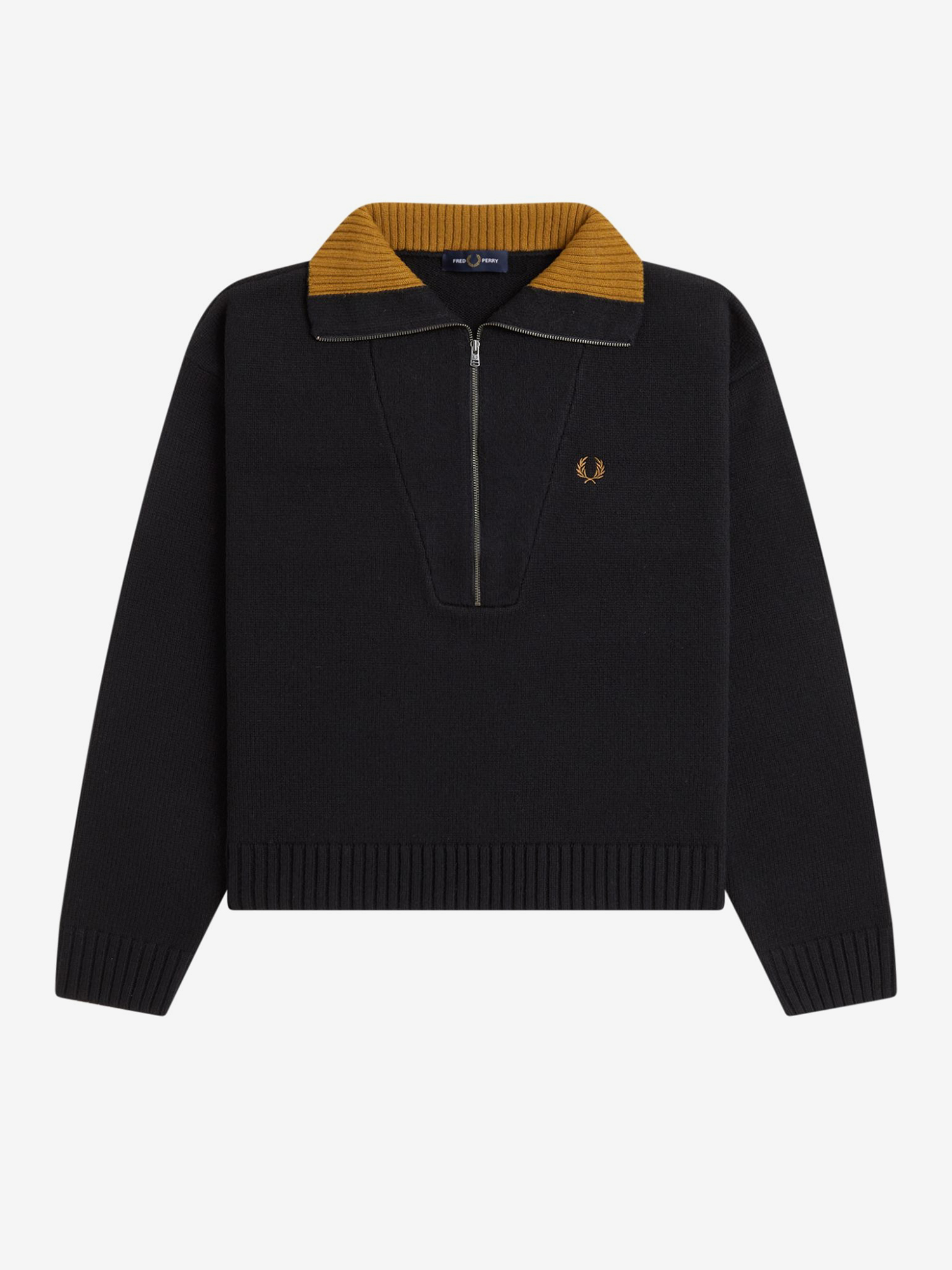 FRED PERRY — Свитер W Half Zip Jumper Black