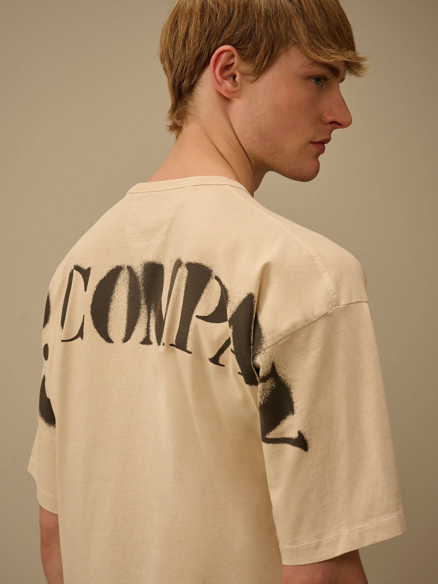 C.P. COMPANY — Футболка 1020 Jersey SS Tee Stencil Frozen Dew