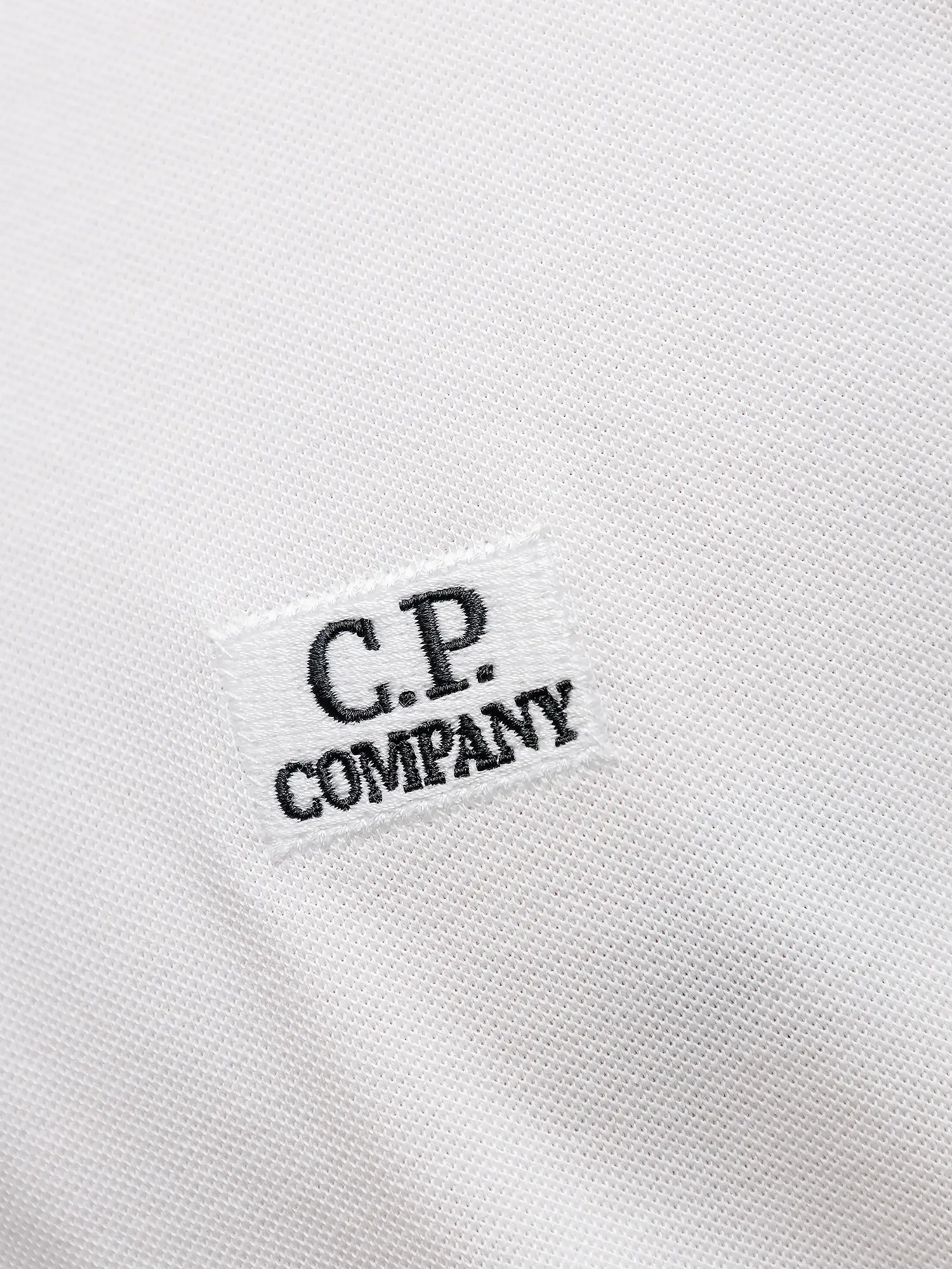 C.P. COMPANY — Поло Stretch Piquet Point Collar Polo Gauze White