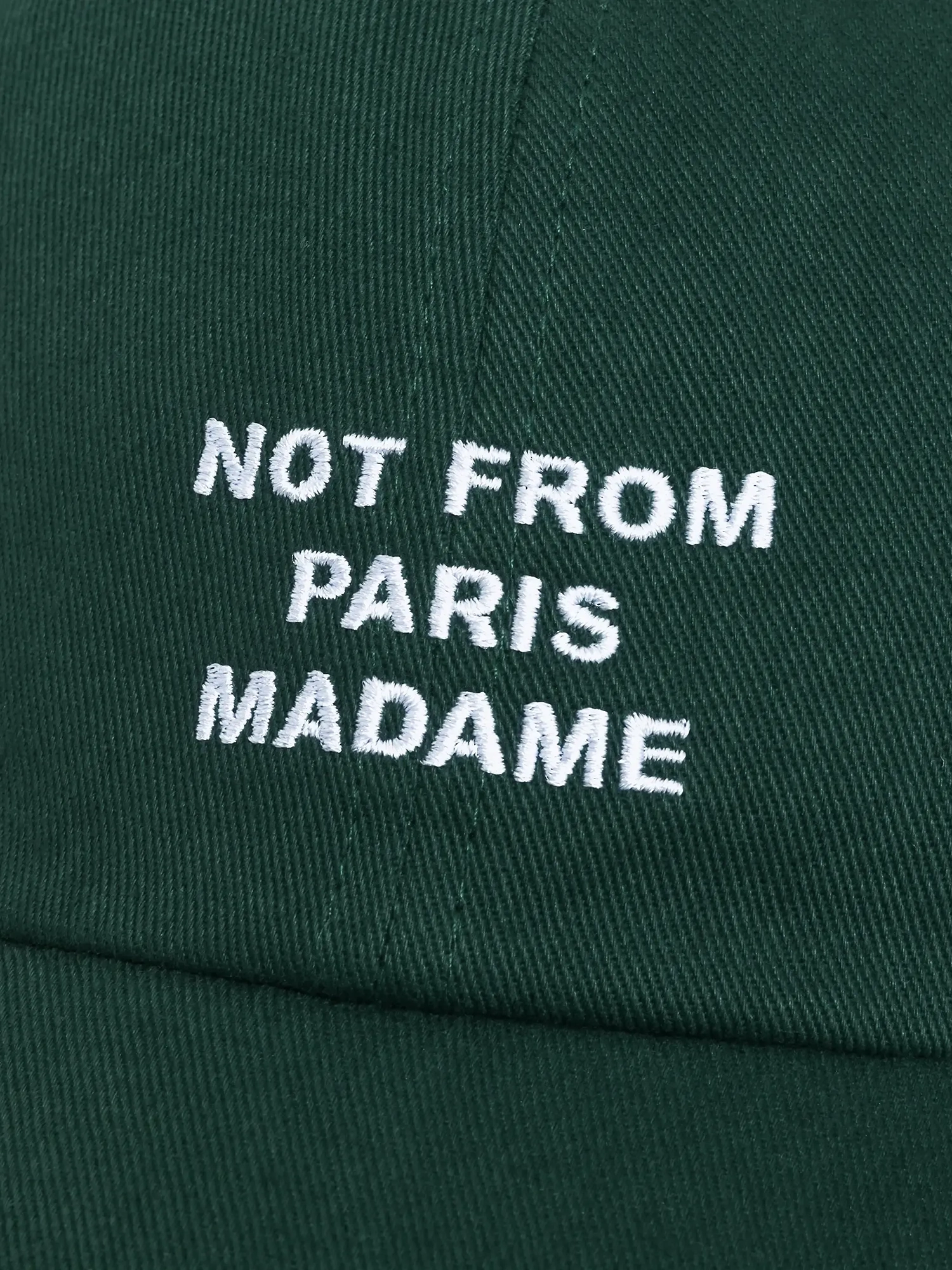 DRÔLE DE MONSIEUR — Кепка Slogan Cap Dark Green