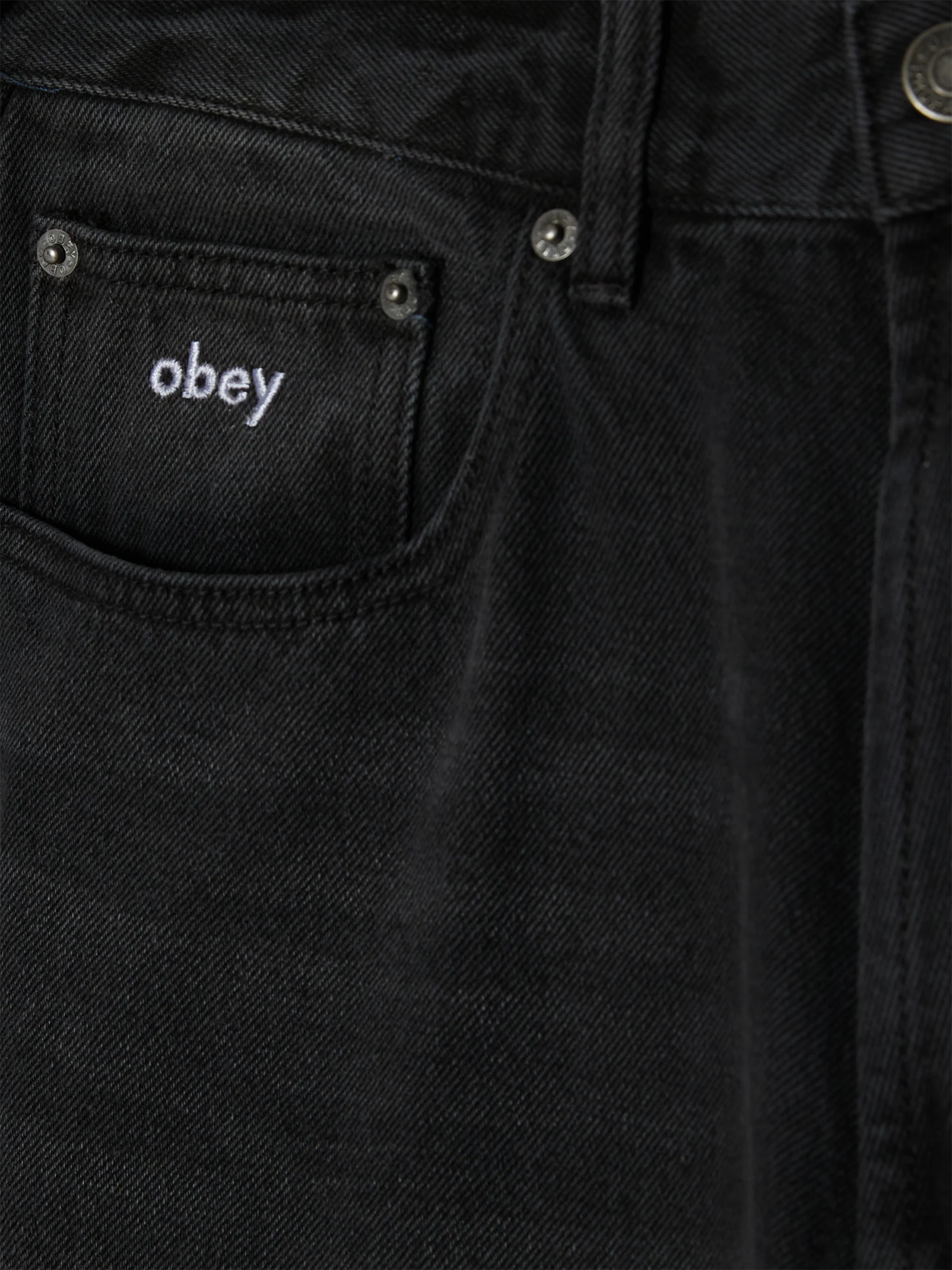 OBEY — Джинсы Bigwig Baggy Denim Heavy Vintage Black