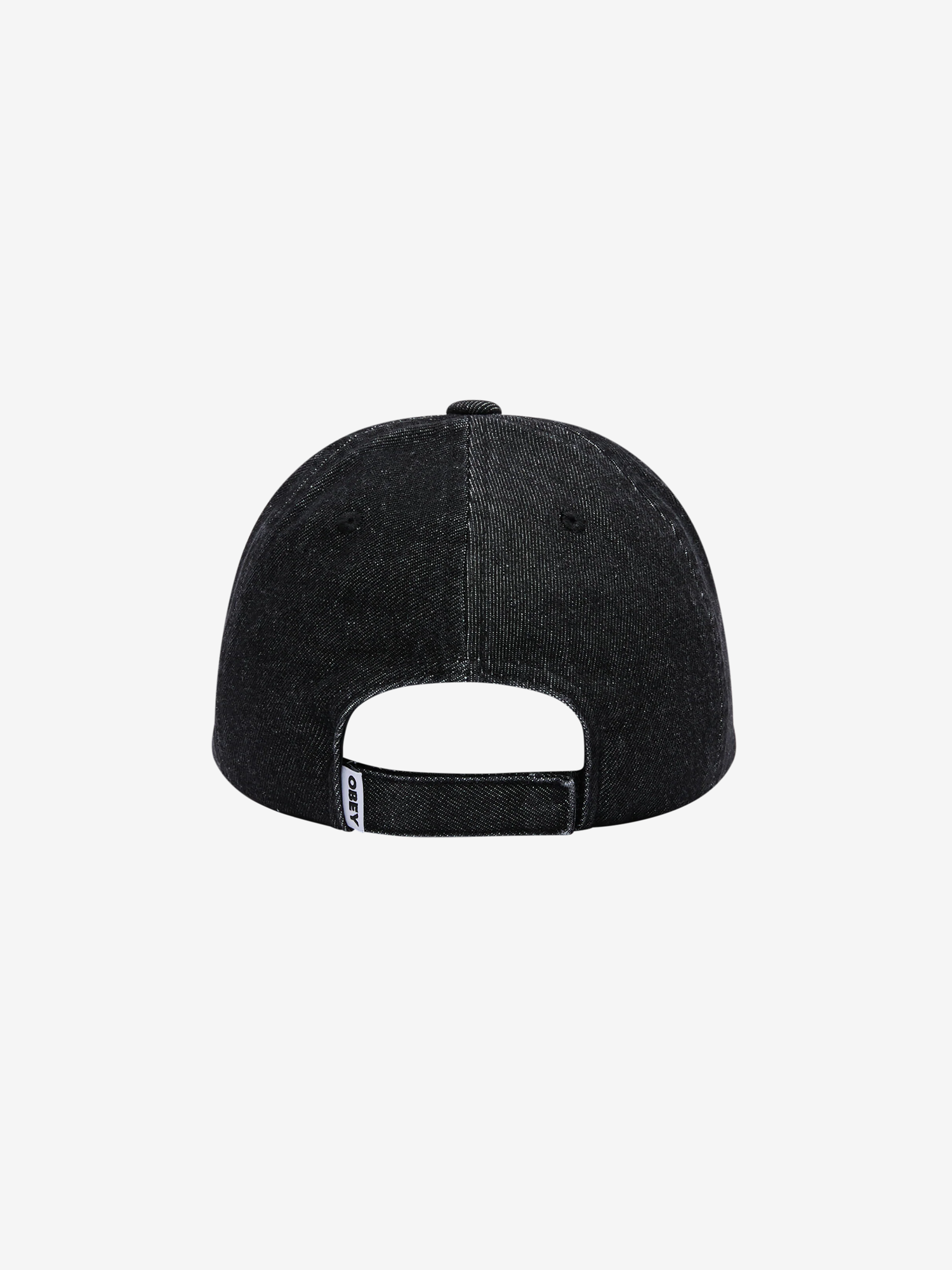 OBEY — Кепка Supernova 6 Panel Denim Velcro Back Faded Black