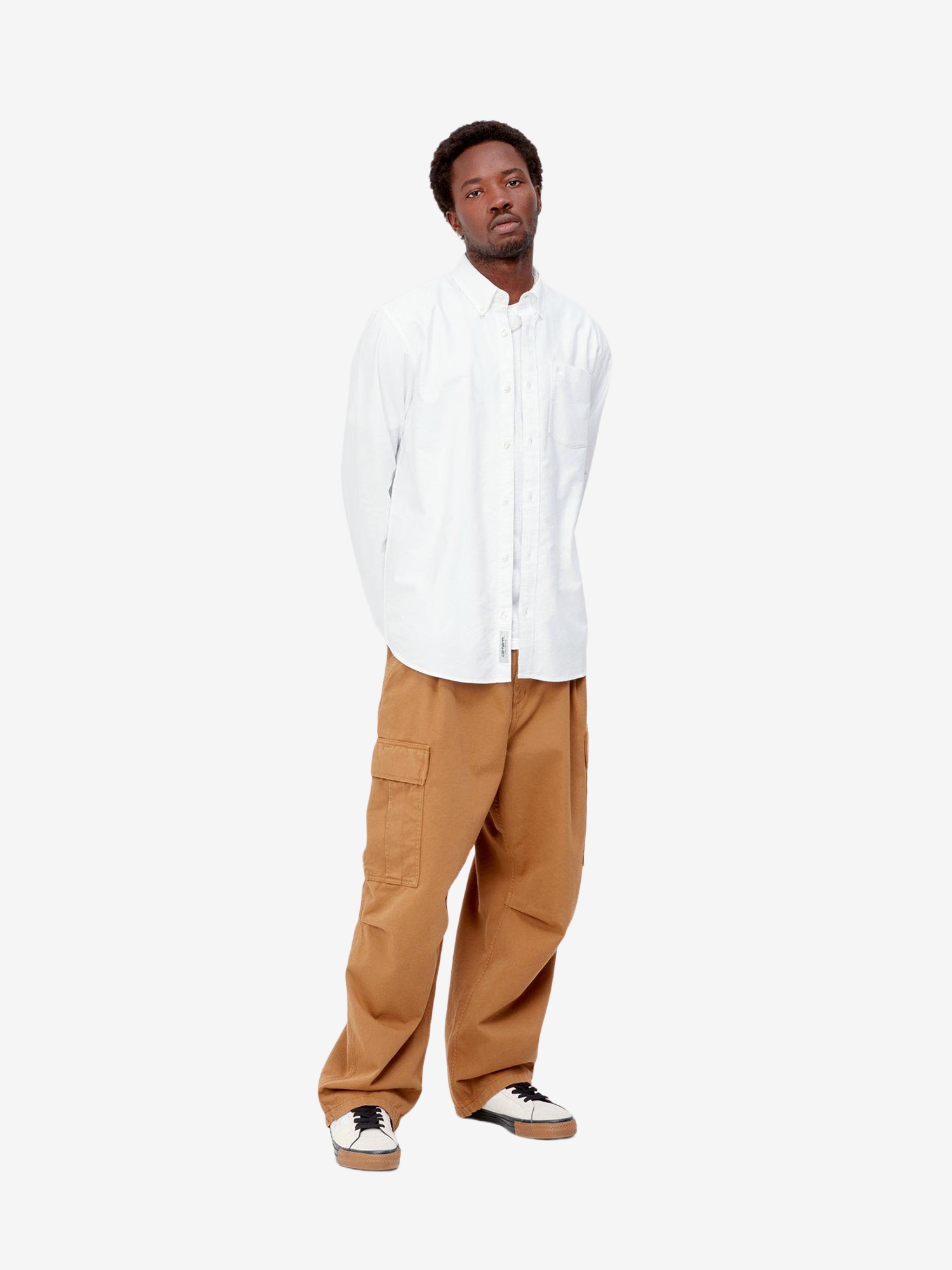 CARHARTT WIP — Рубашка L/S C-Logo White/White