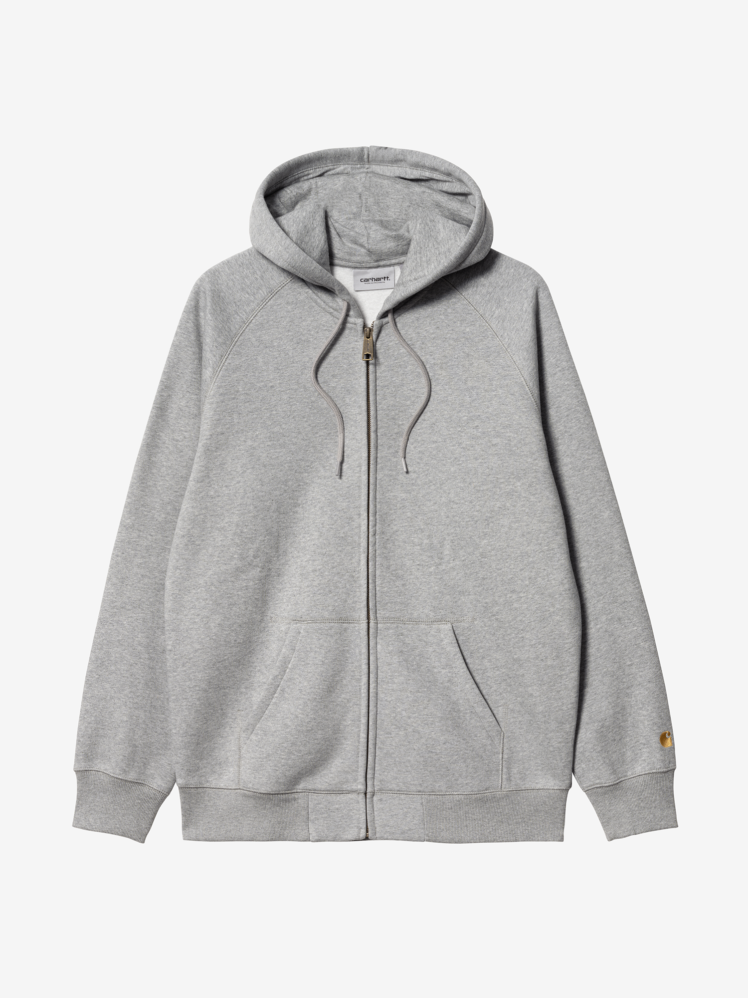 CARHARTT WIP — Худи Zip Chase Grey Heather/Gold