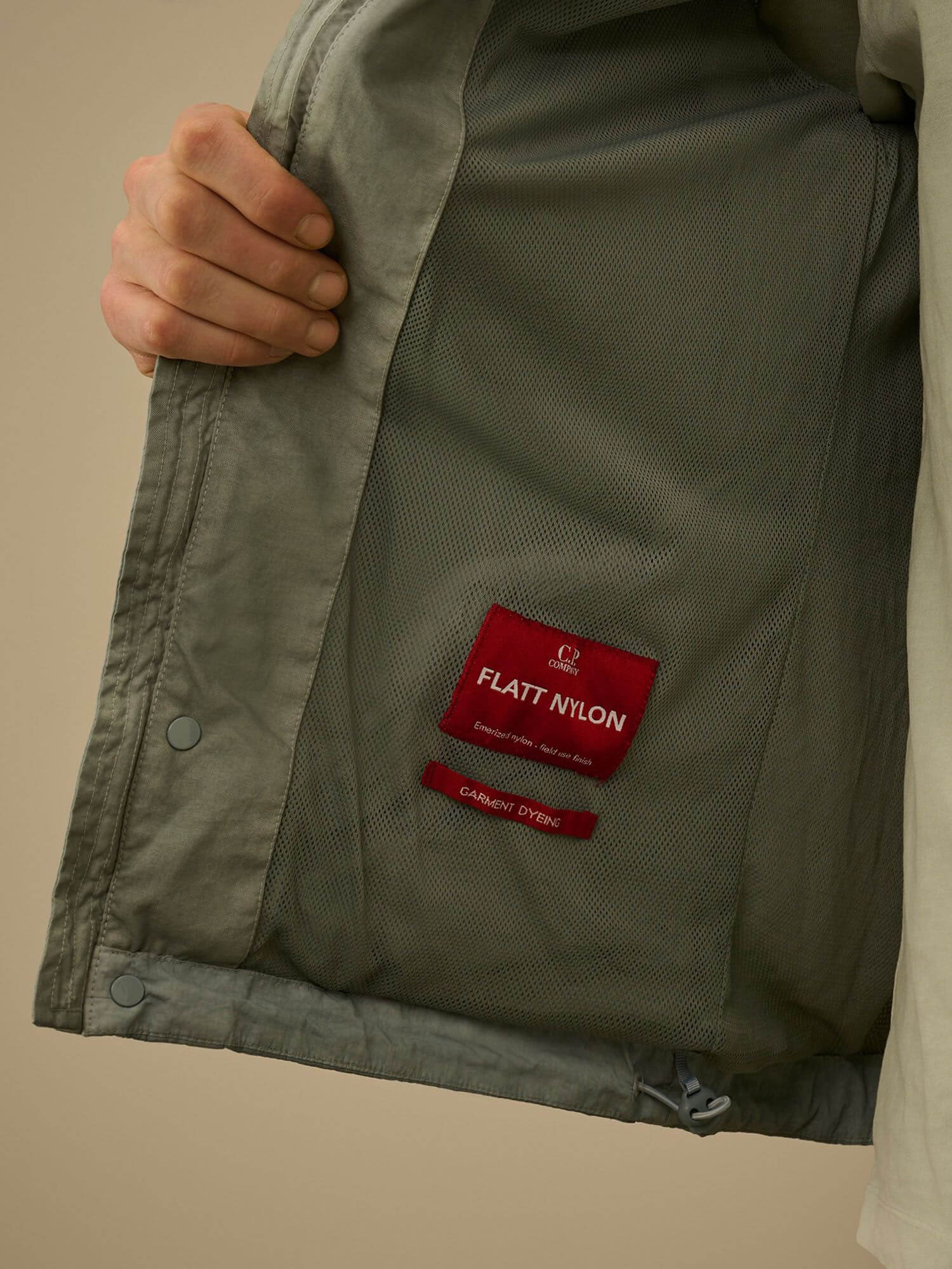 C.P. COMPANY — Овершот Flatt Nylon Mixed Goggle Overshirt Silver Blue