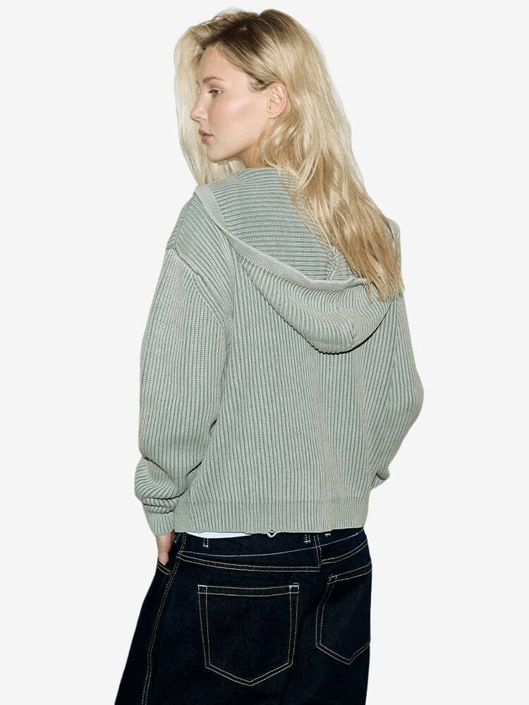 BRÛLER D’AMOUR — Худи Zip Blesser Grey (Garment Wash)