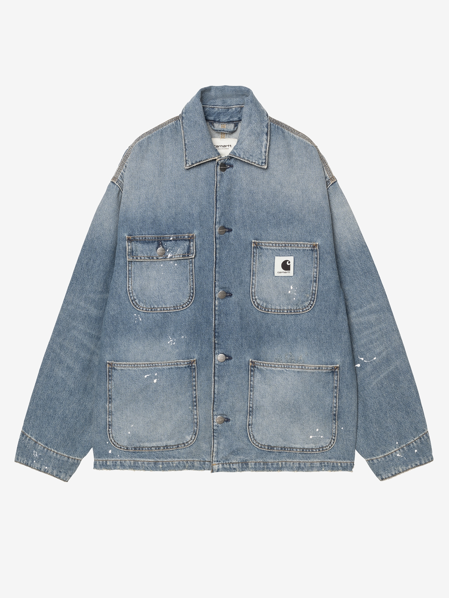 CARHARTT WIP — Куртка W' OG Michigan Coat Blue (Destroy Wash, Splatter)