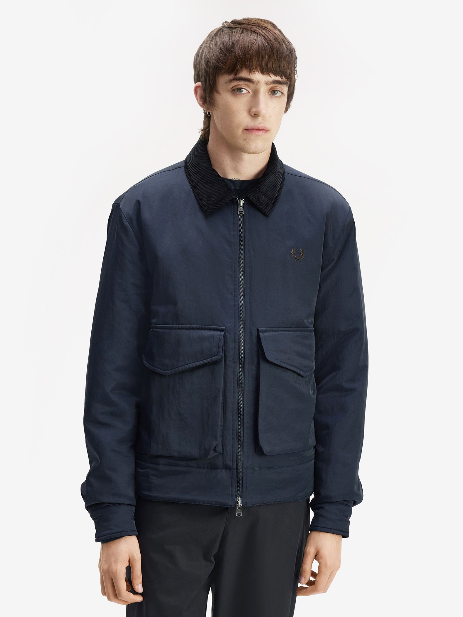FRED PERRY — Куртка Nylon Caban Jacket Navy