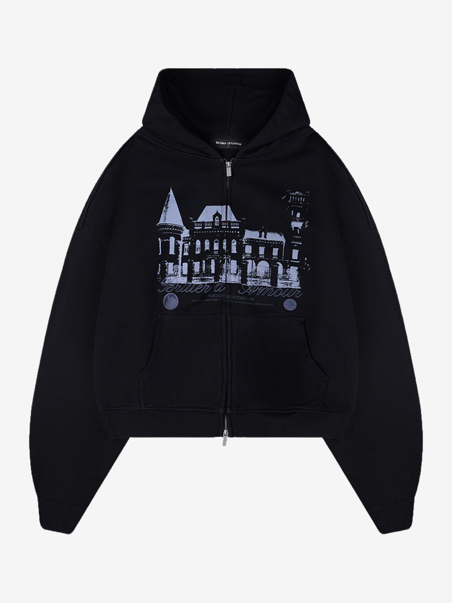 BRÛLER D’AMOUR — Худи Zip Ночной замок/Château de nuit Black