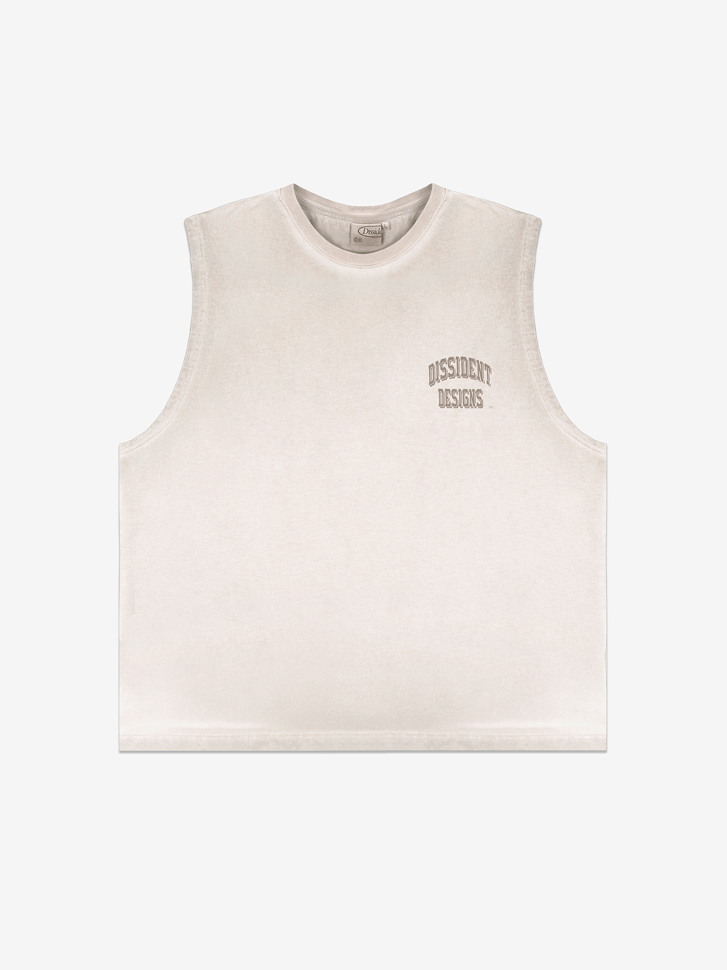 DISSIDENT — Майка DD Varsity Dyed Tank Top in Champagne