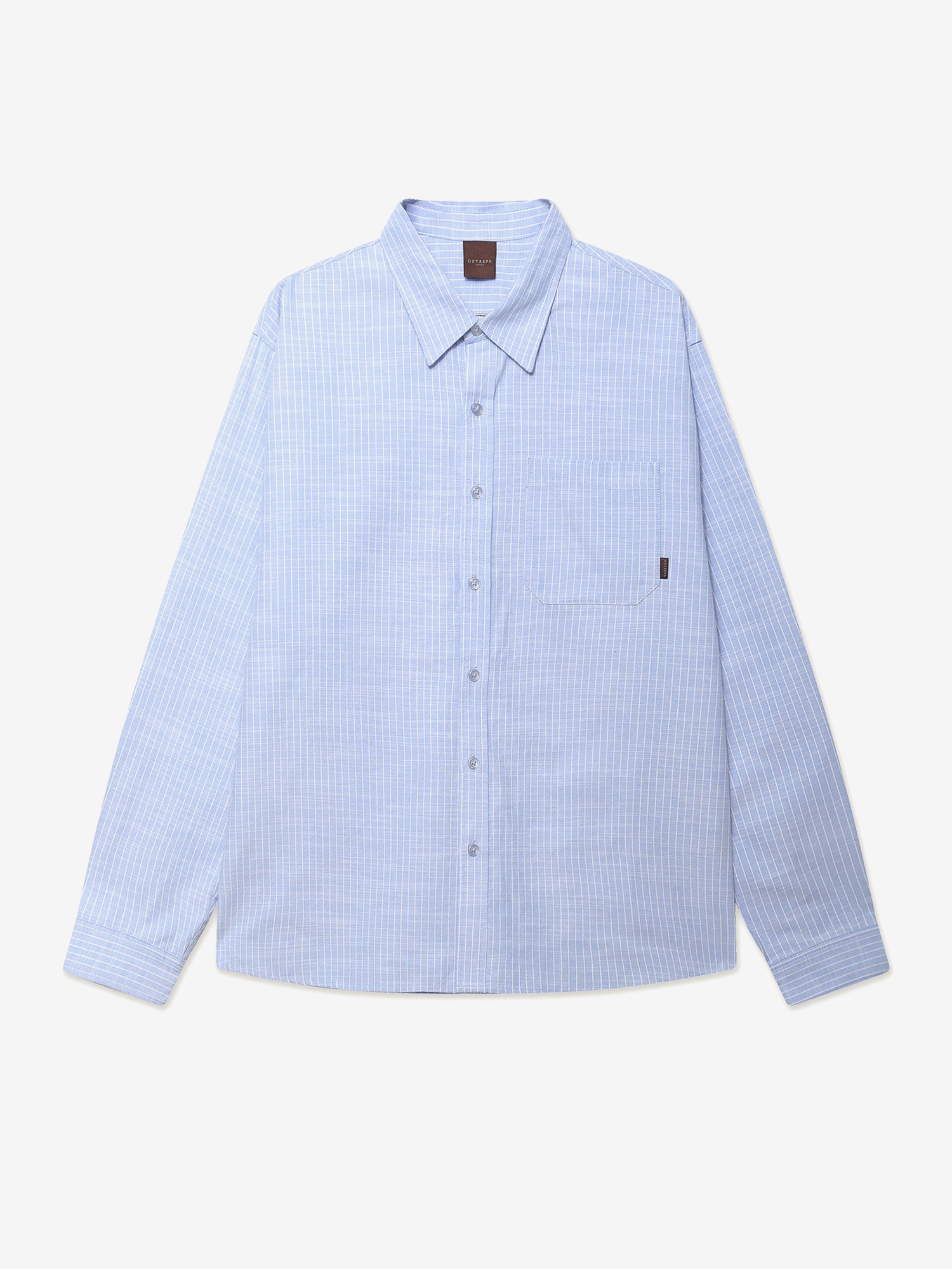 ОКТЯБРЬ — Рубашка AW'26 Stripe Oxford LS Blue Stripe