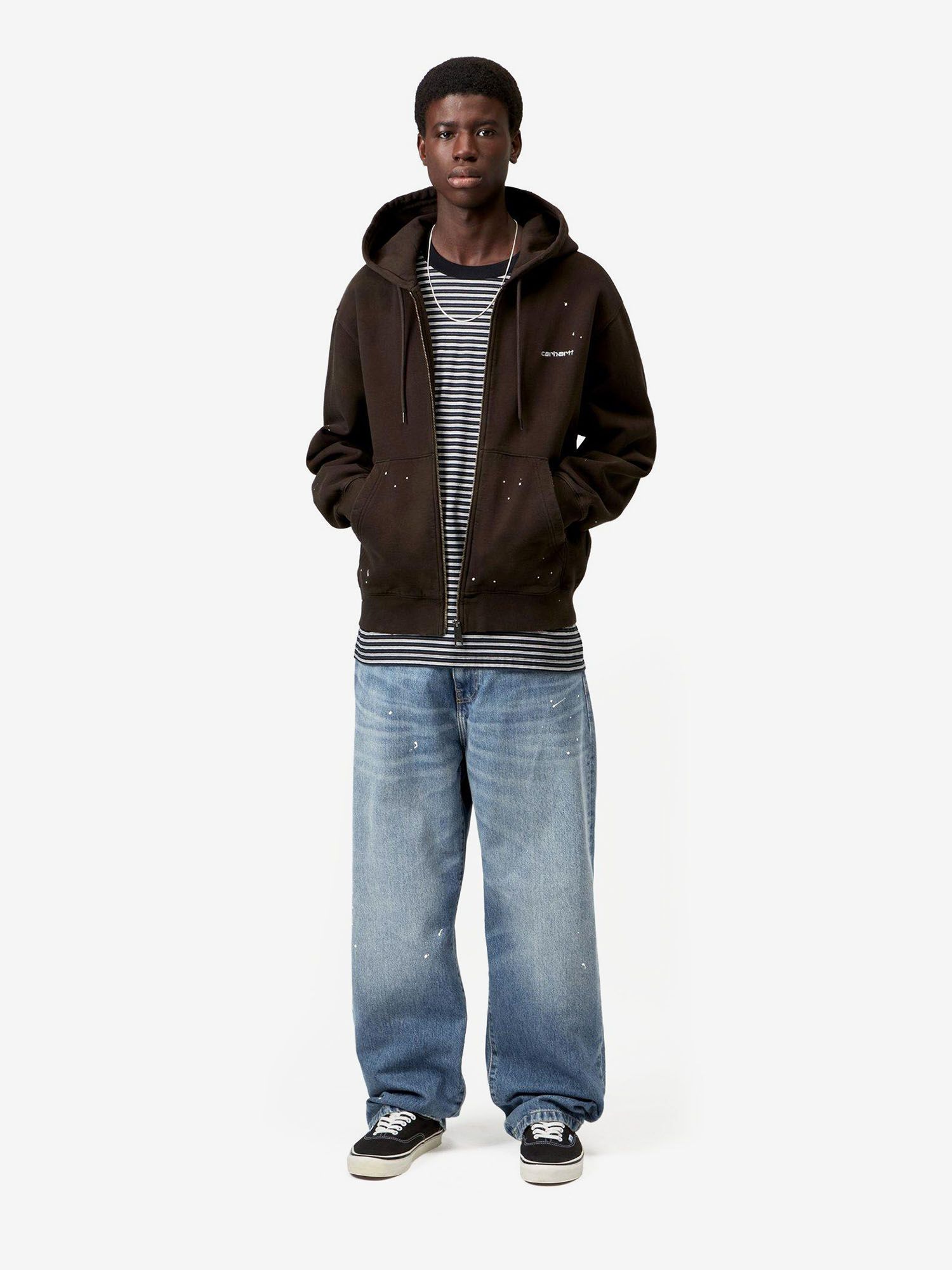 CARHARTT WIP — Джинсы Landon Blue (Destroy Wash, Splatter)