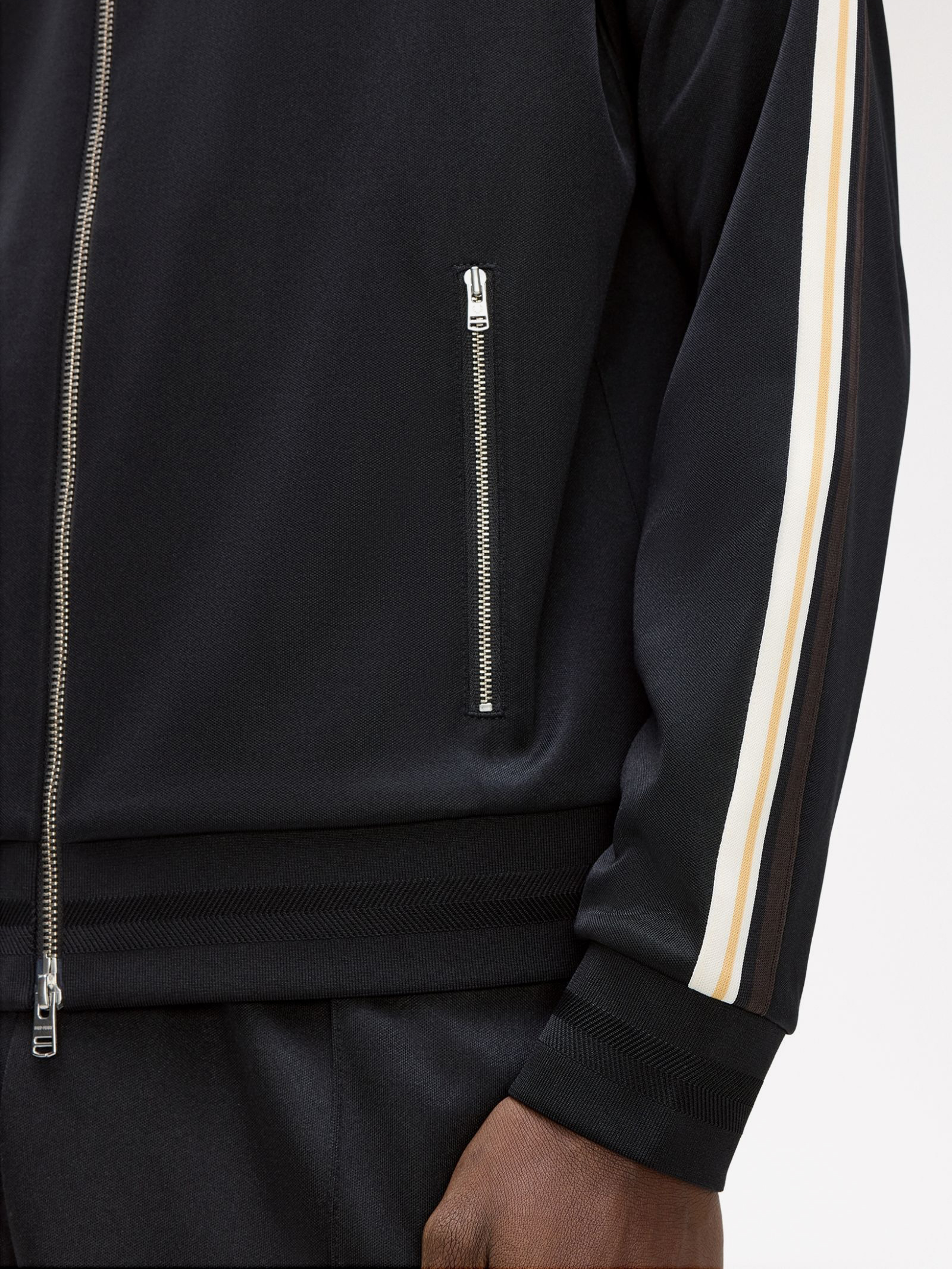 FRED PERRY — Олимпийка Tipped Tape Track Jacket Black
