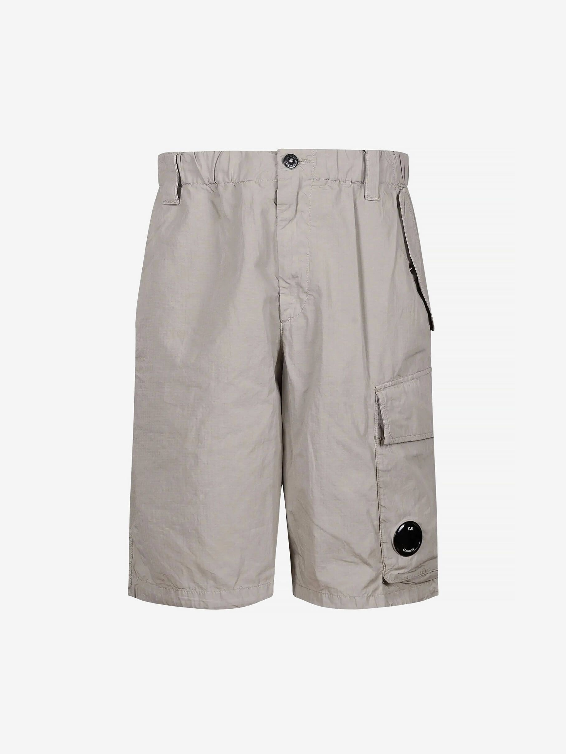 C.P. COMPANY — Шорты Cotton Rip-Stop Loose Lens Cargo Dove