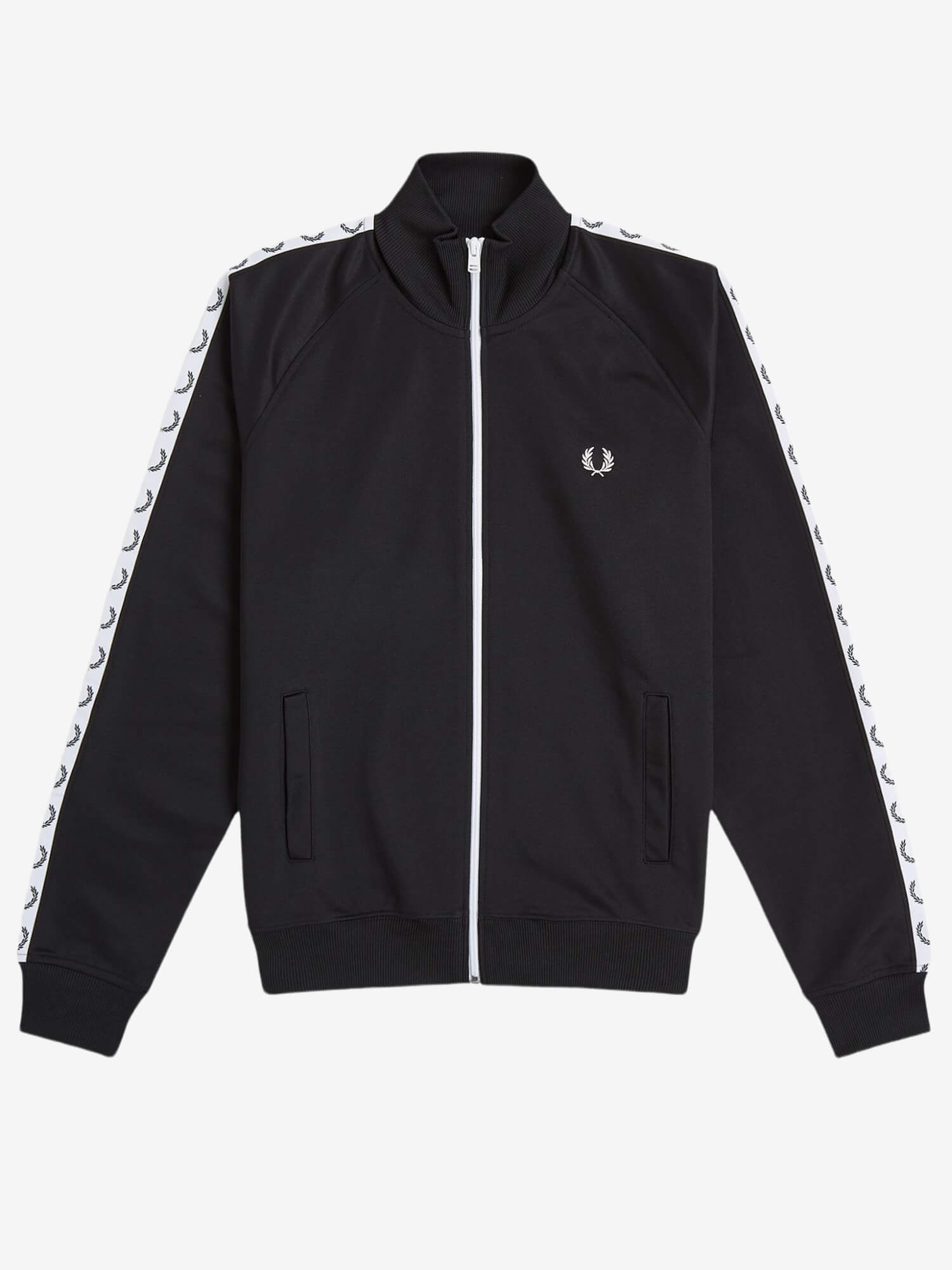 FRED PERRY — Олимпийка Taped Track Carbon Black