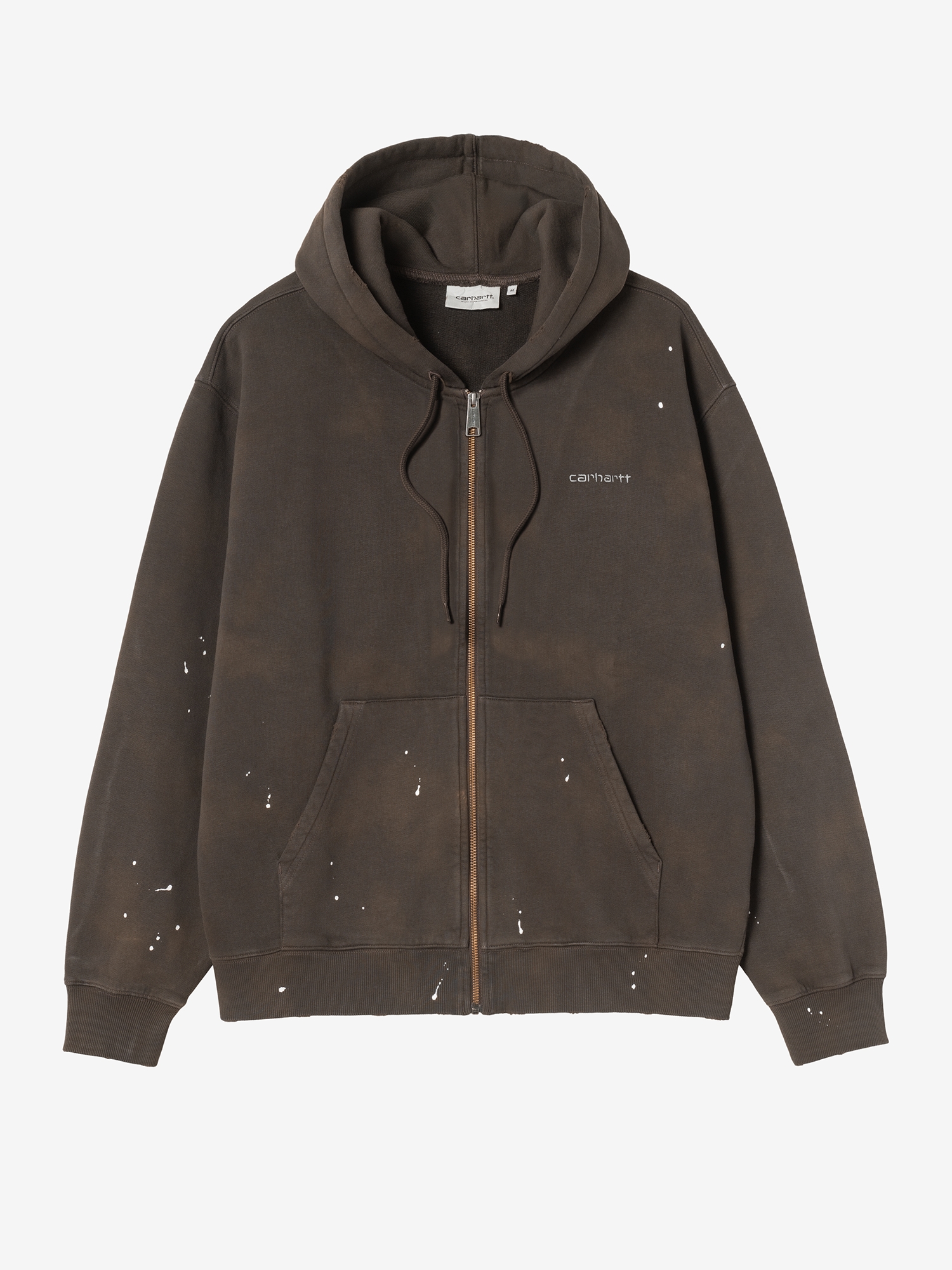 CARHARTT WIP — Худи Painter Zip Tobacco (Destroy Wash, Splatter)