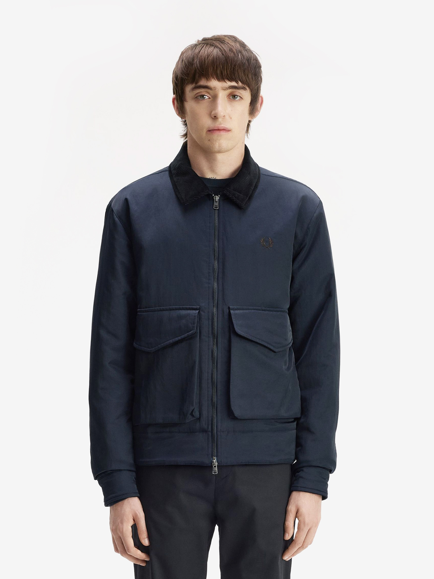 FRED PERRY — Куртка Nylon Caban Jacket Navy