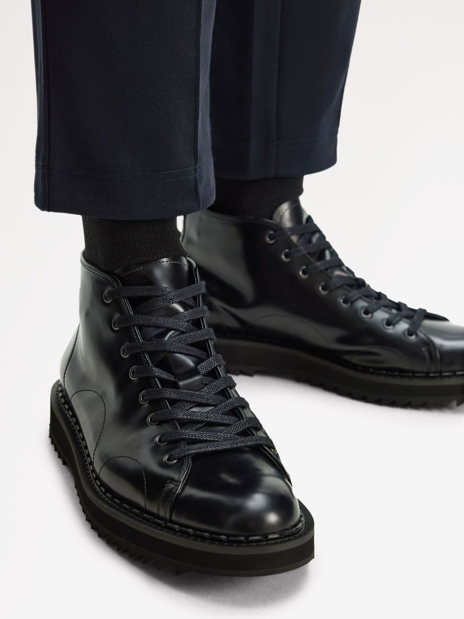 FRED PERRY — Ботинки George Cox Leather Monkey Boot Black