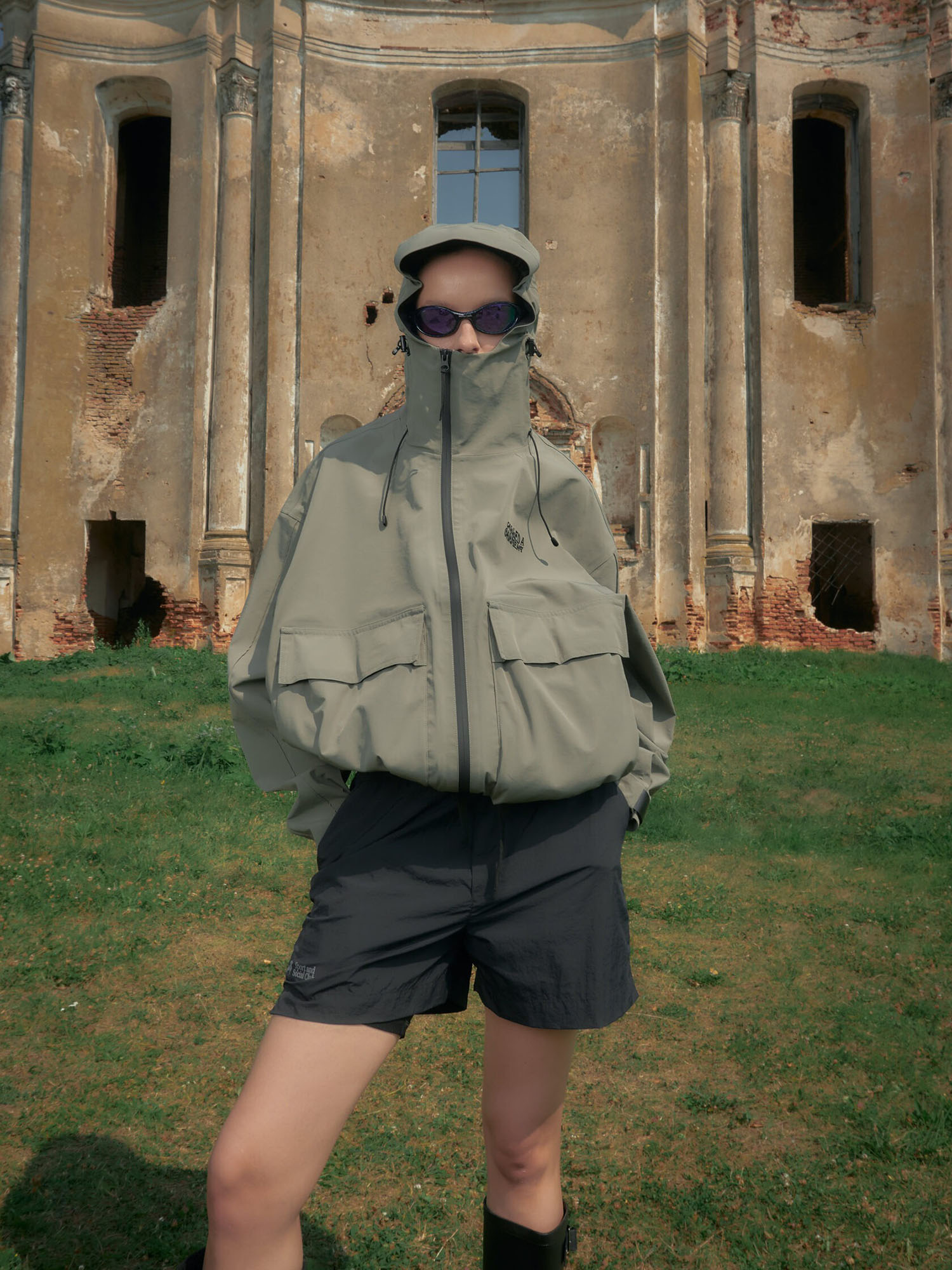 CALLED A GARMENT — Куртка 5-Winds Jacket Серо-Зеленый